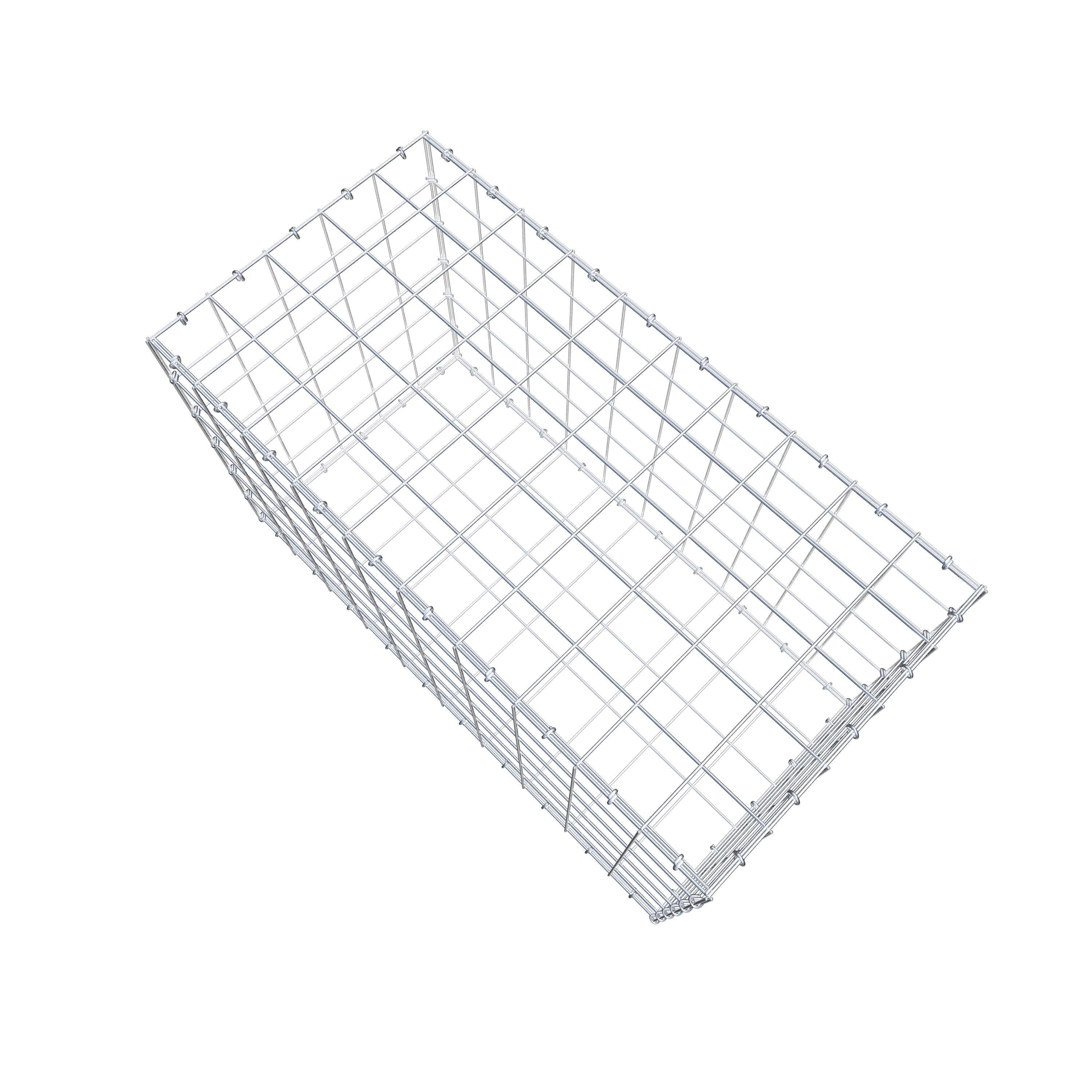 Gabion 100 cm x 60 cm x 50 cm (L x H x D), maskstorlek 10 cm x 10 cm, C-ring