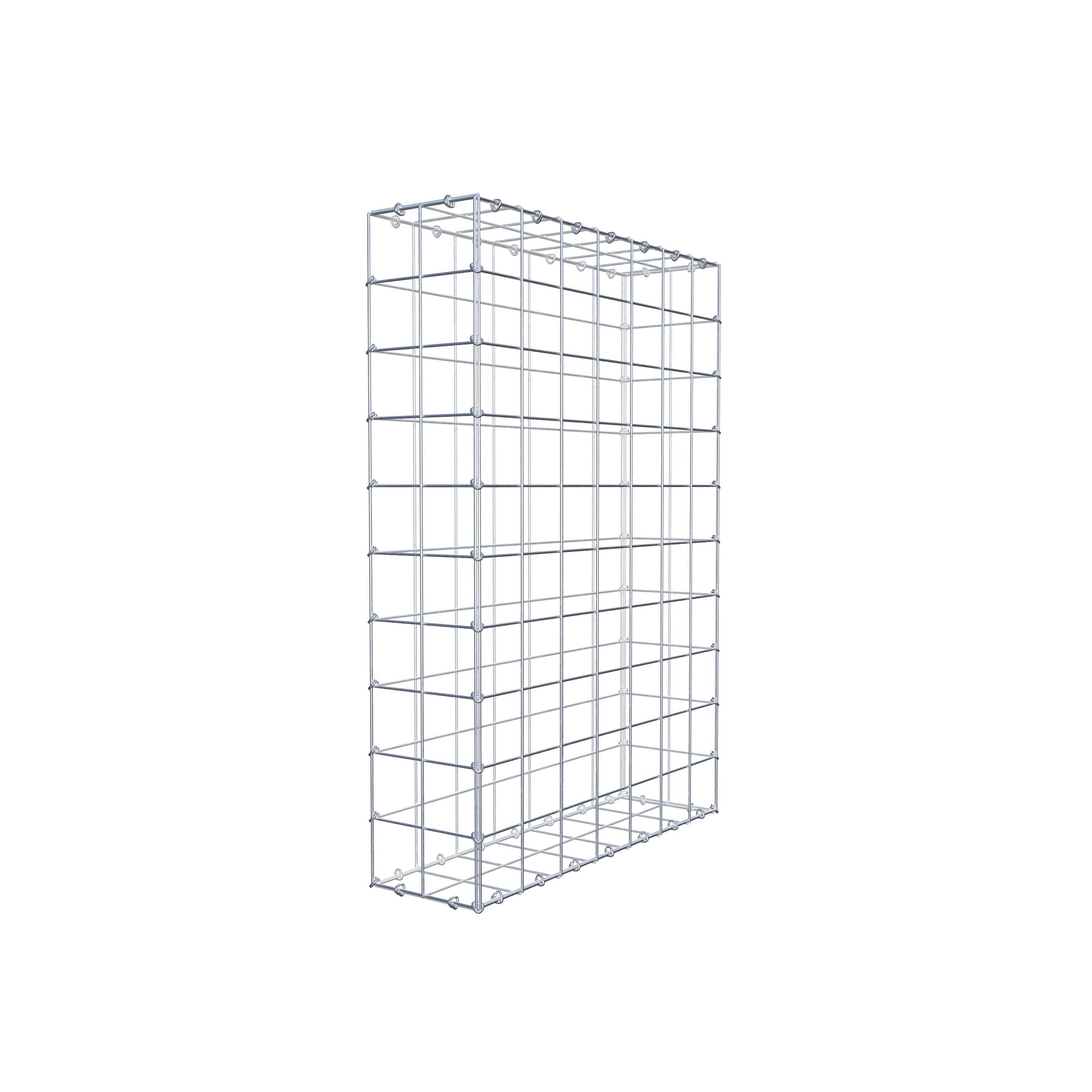 Gabion 100 cm x 70 cm x 20 cm (L x H x D), maskstorlek 10 cm x 10 cm, C-ring