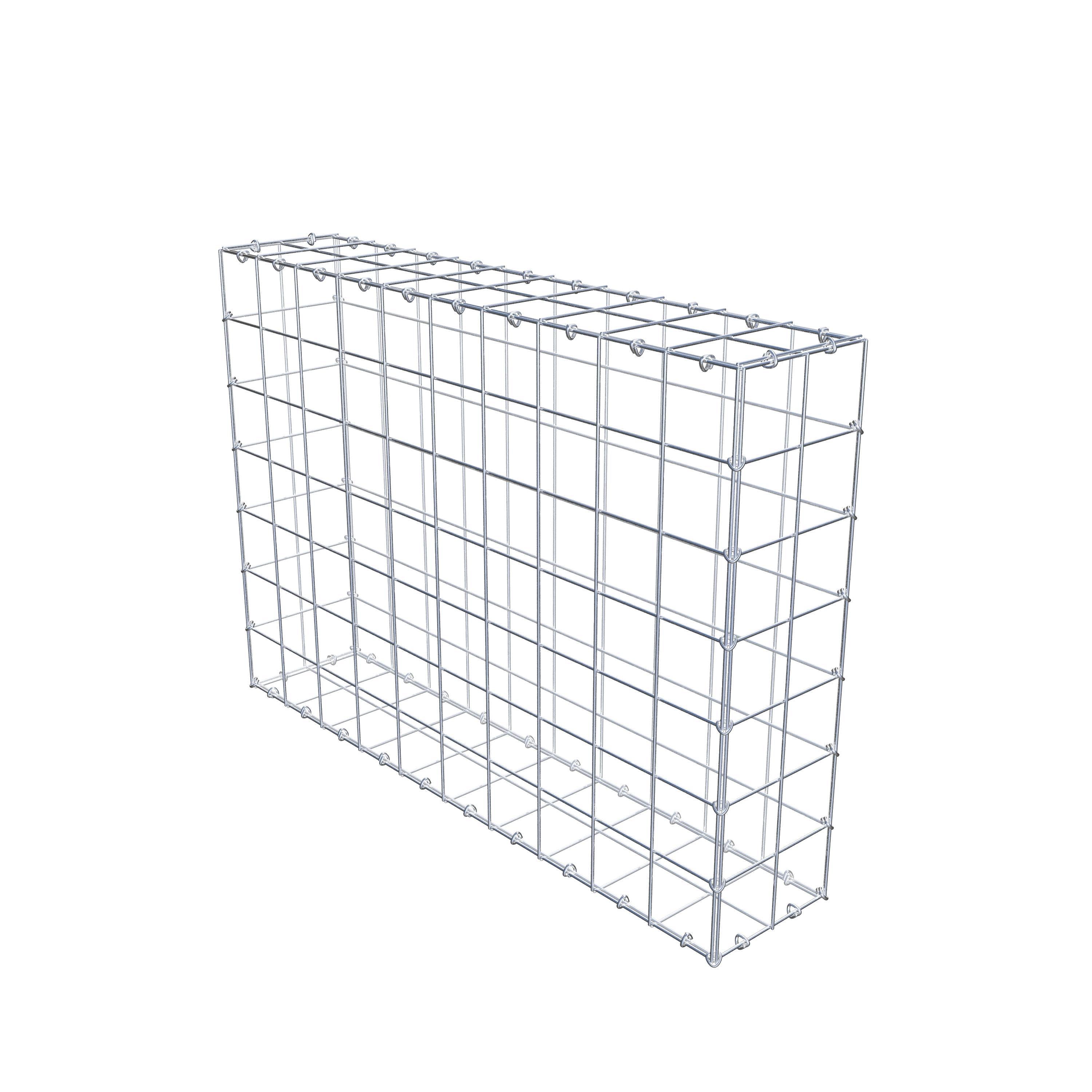 Gabion 100 cm x 70 cm x 20 cm (L x H x D), mesh size 10 cm x 10 cm, C-ring