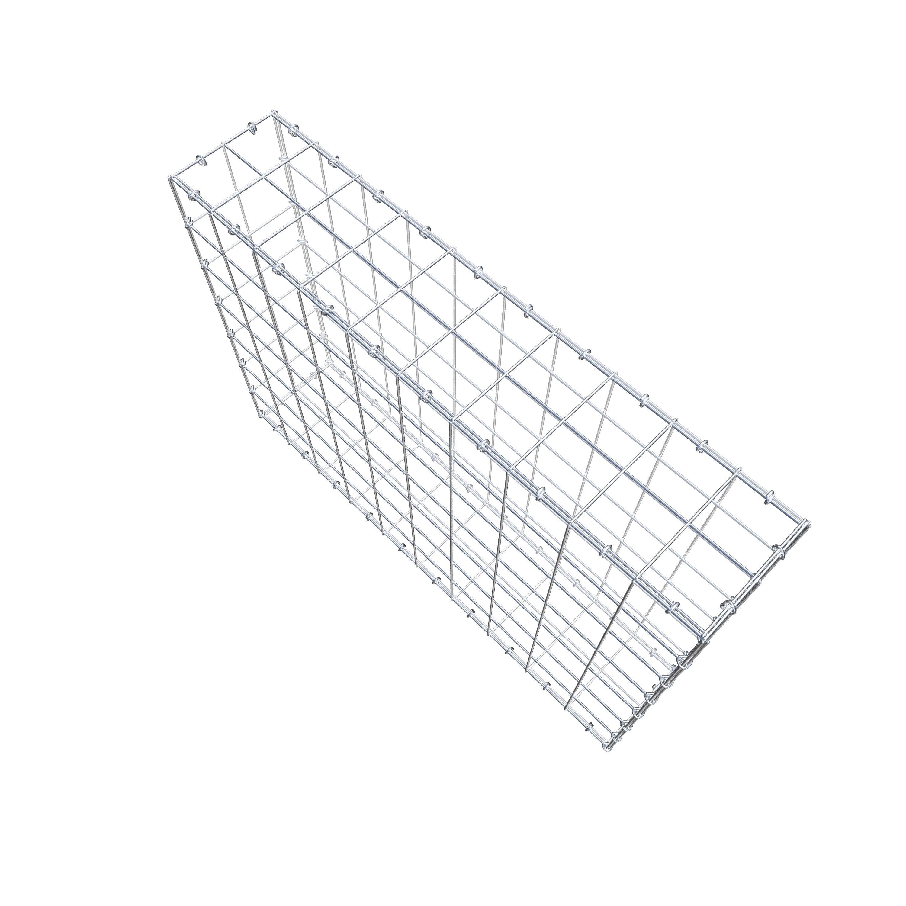 Gabion 100 cm x 70 cm x 20 cm (L x H x D), maskstorlek 10 cm x 10 cm, C-ring