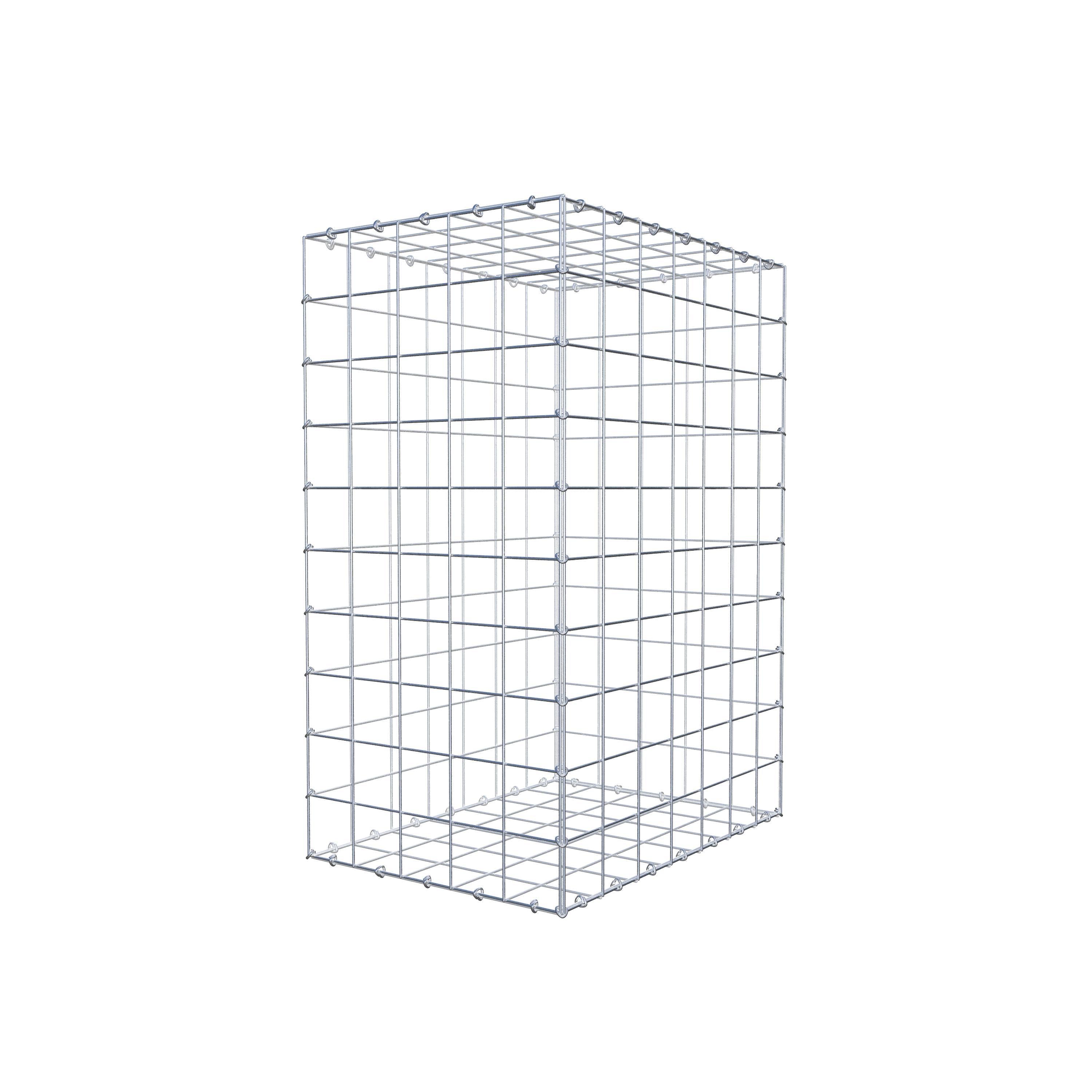 Gabion 100 cm x 70 cm x 50 cm (L x H x D), maskstorlek 10 cm x 10 cm, C-ring