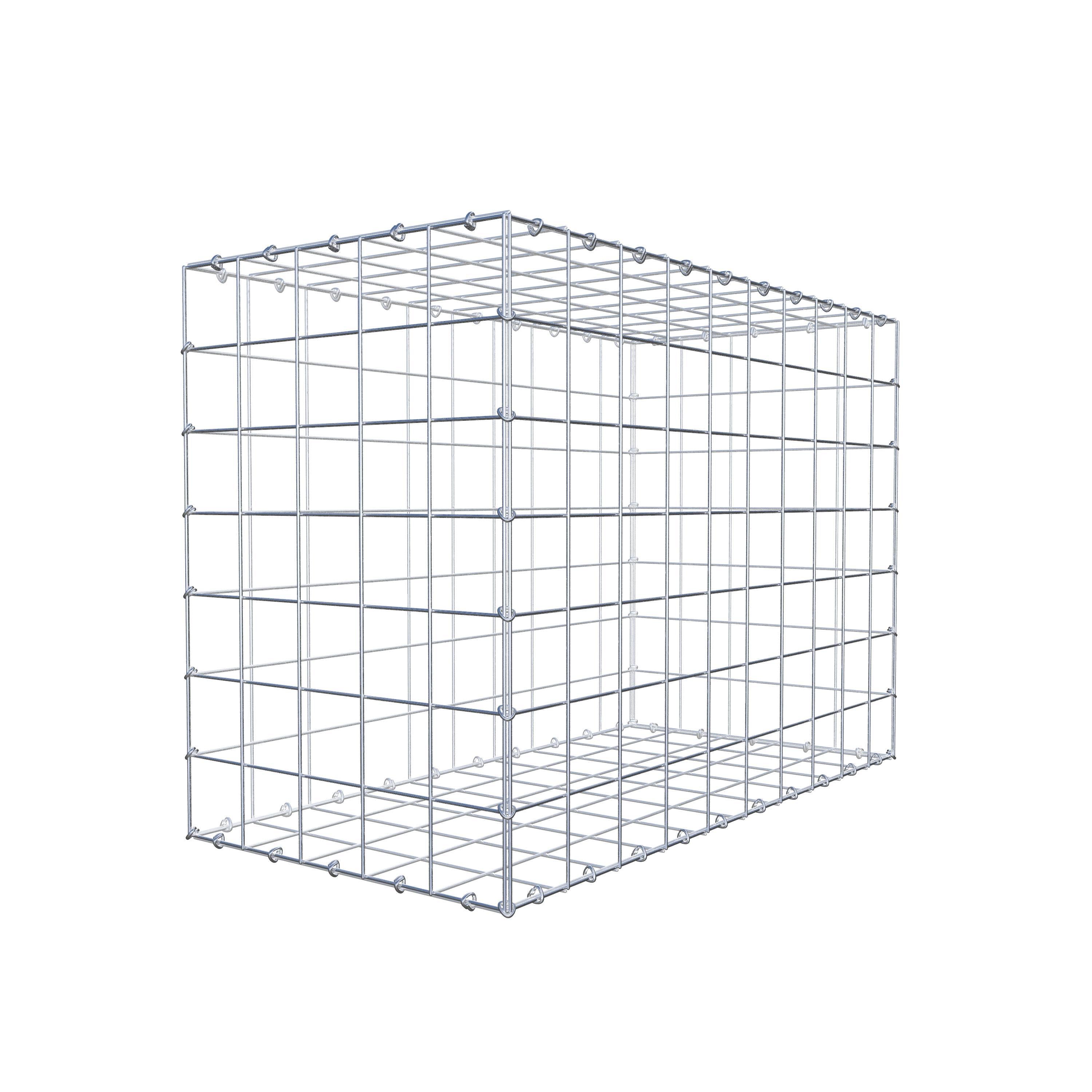 Gabion 100 cm x 70 cm x 50 cm (L x H x D), maskstorlek 10 cm x 10 cm, C-ring