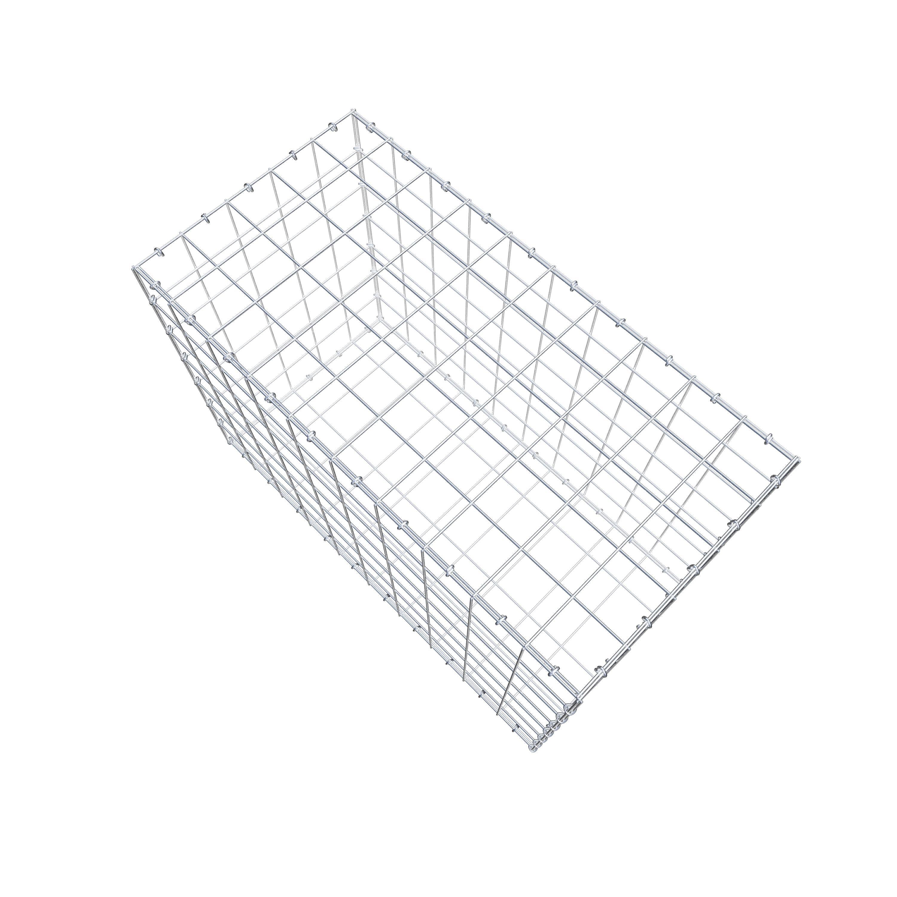 Gabion 100 cm x 70 cm x 50 cm (L x H x D), maskstorlek 10 cm x 10 cm, C-ring