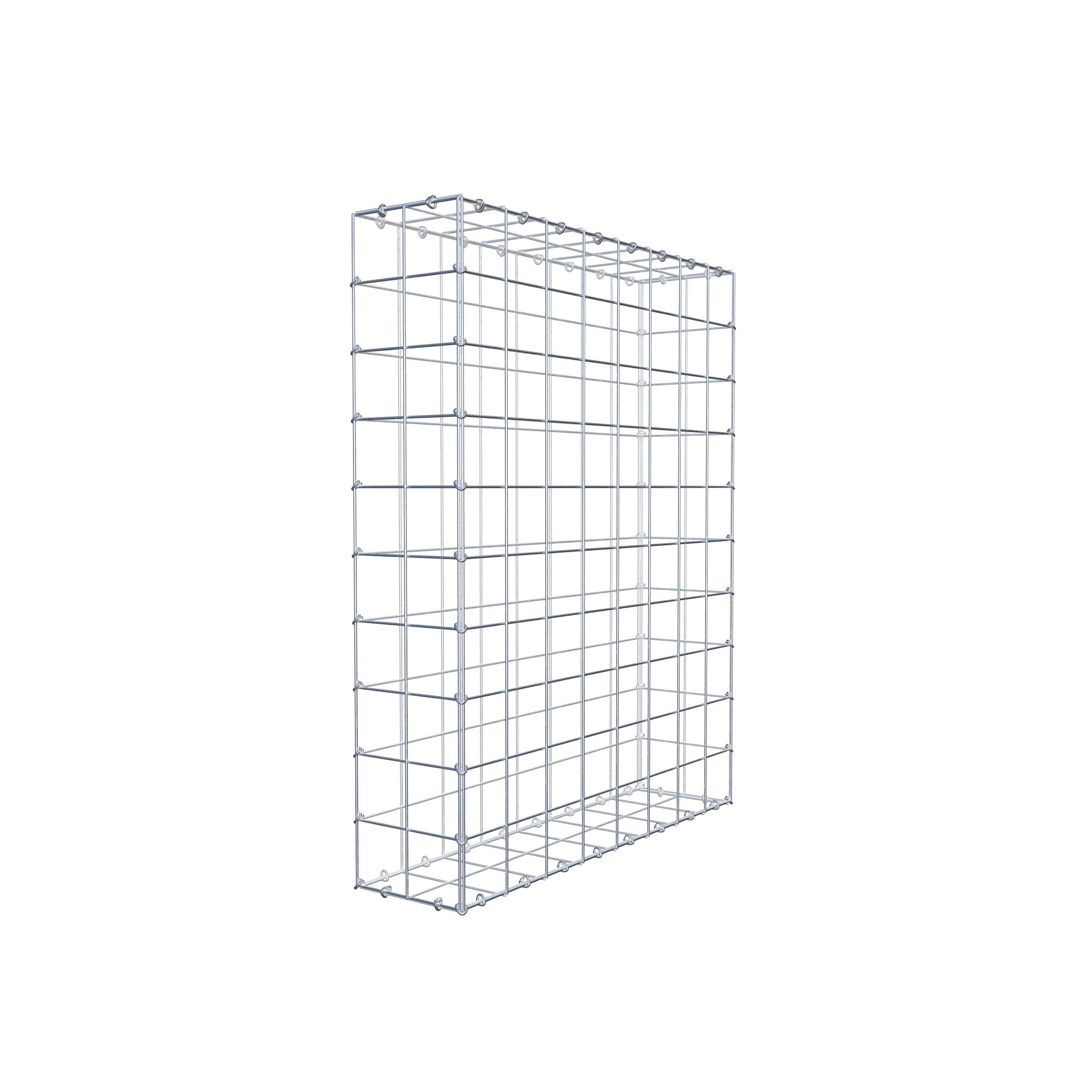 Gabion 100 cm x 80 cm x 20 cm (L x H x D), maskstorlek 10 cm x 10 cm, C-ring