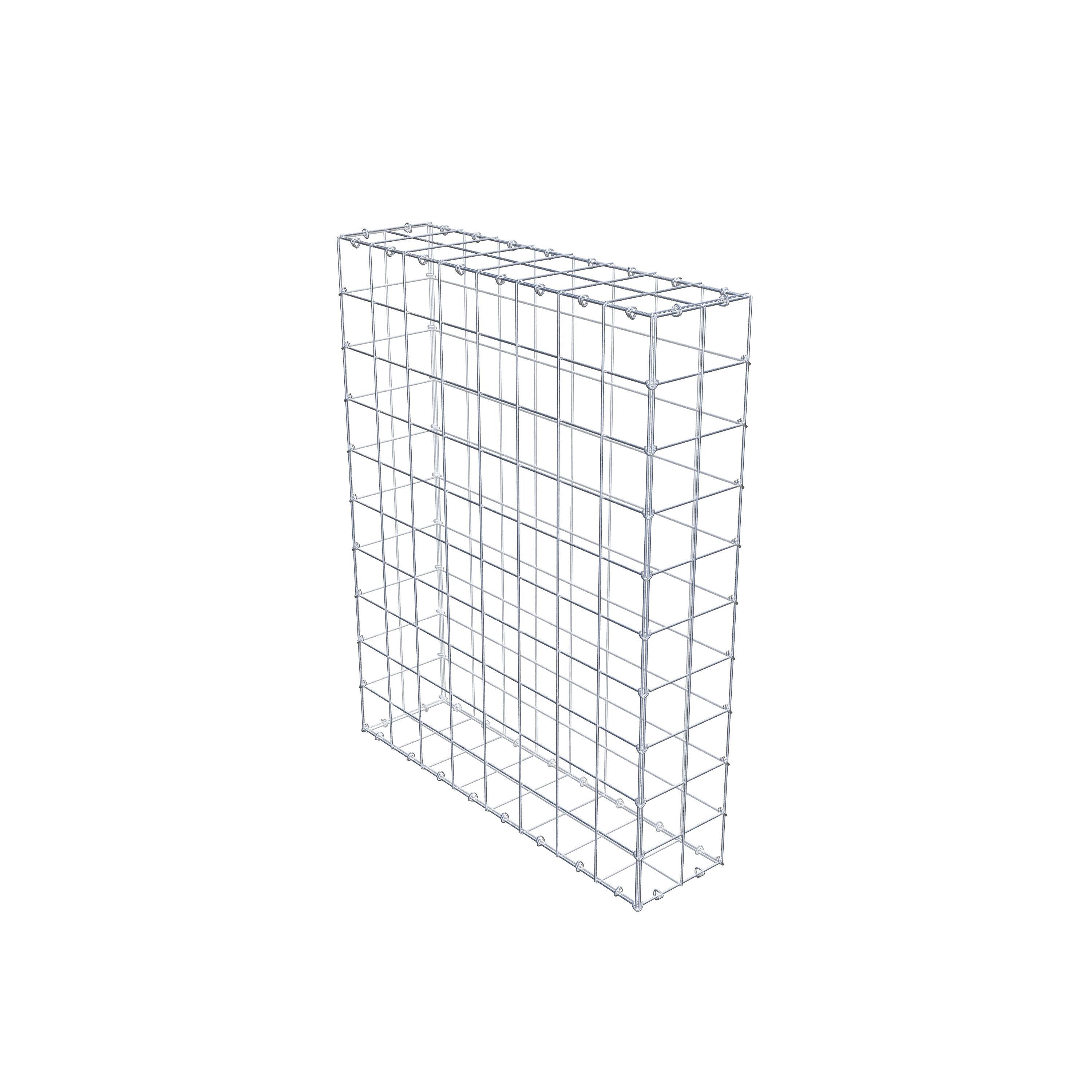 Gabion 100 cm x 80 cm x 20 cm (L x H x D), maskstorlek 10 cm x 10 cm, C-ring