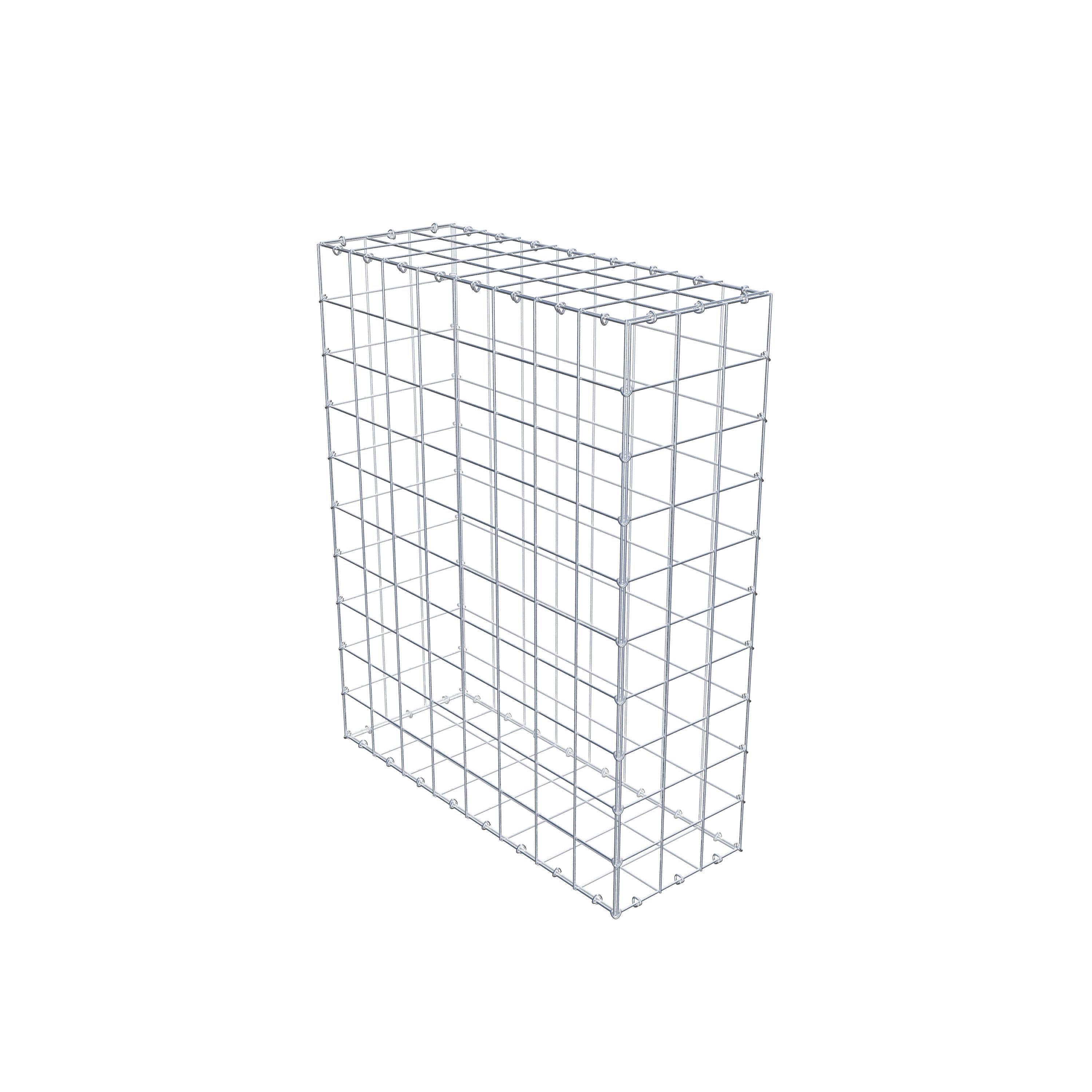 Gabion 100 cm x 80 cm x 30 cm (L x H x D), maskstorlek 10 cm x 10 cm, C-ring