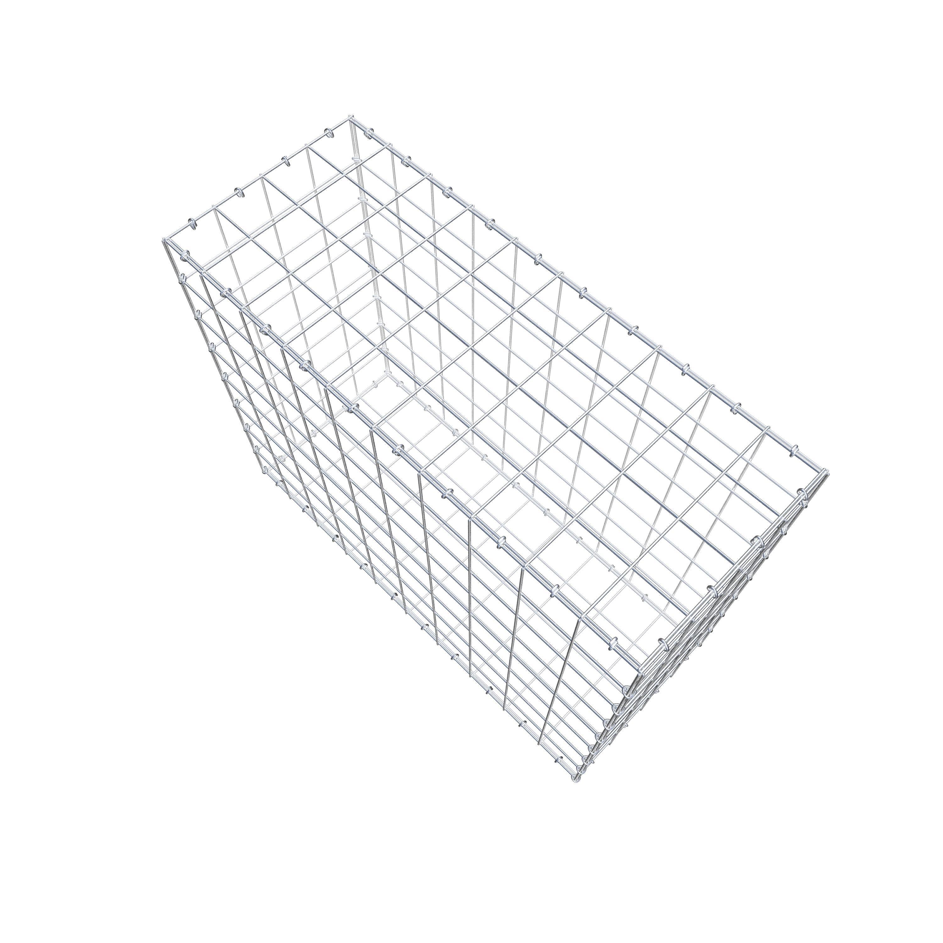 Gabion 100 cm x 80 cm x 40 cm (L x H x D), maskstorlek 10 cm x 10 cm, C-ring