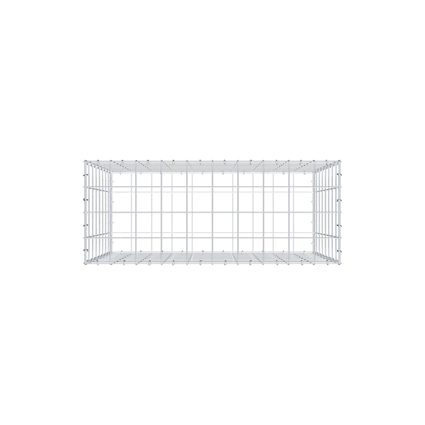 Gabion 100 cm x 80 cm x 40 cm (L x H x D), maskstorlek 10 cm x 10 cm, C-ring