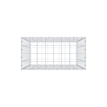 Gabion 100 cm x 80 cm x 40 cm (L x H x D), maskstorlek 10 cm x 10 cm, C-ring