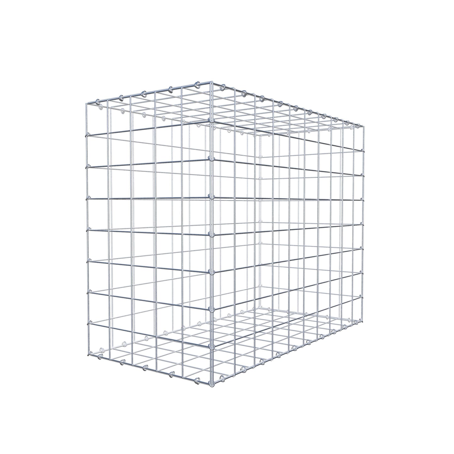 Gabion 100 cm x 80 cm x 50 cm (L x H x D), mesh size 10 cm x 10 cm, C-ring