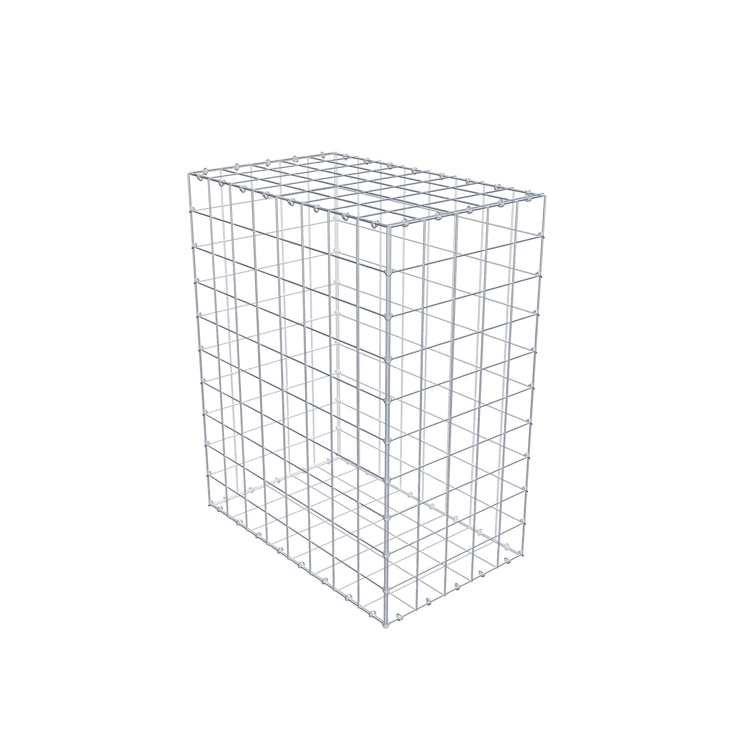 Gabion 100 cm x 80 cm x 50 cm (L x H x D), mesh size 10 cm x 10 cm, C-ring
