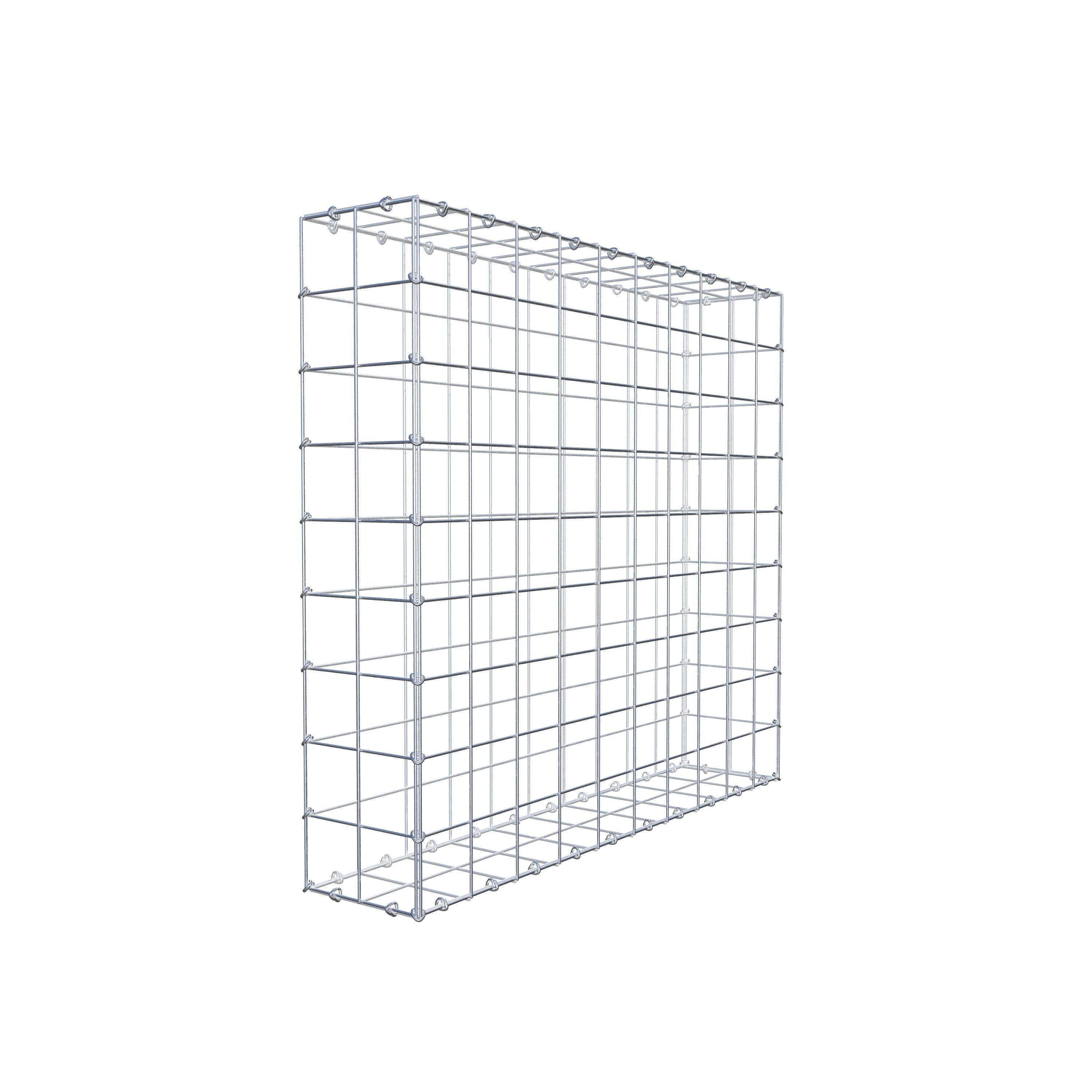 Gabion 100 cm x 90 cm x 20 cm (L x H x D), maskestørrelse 10 cm x 10 cm, C-ring