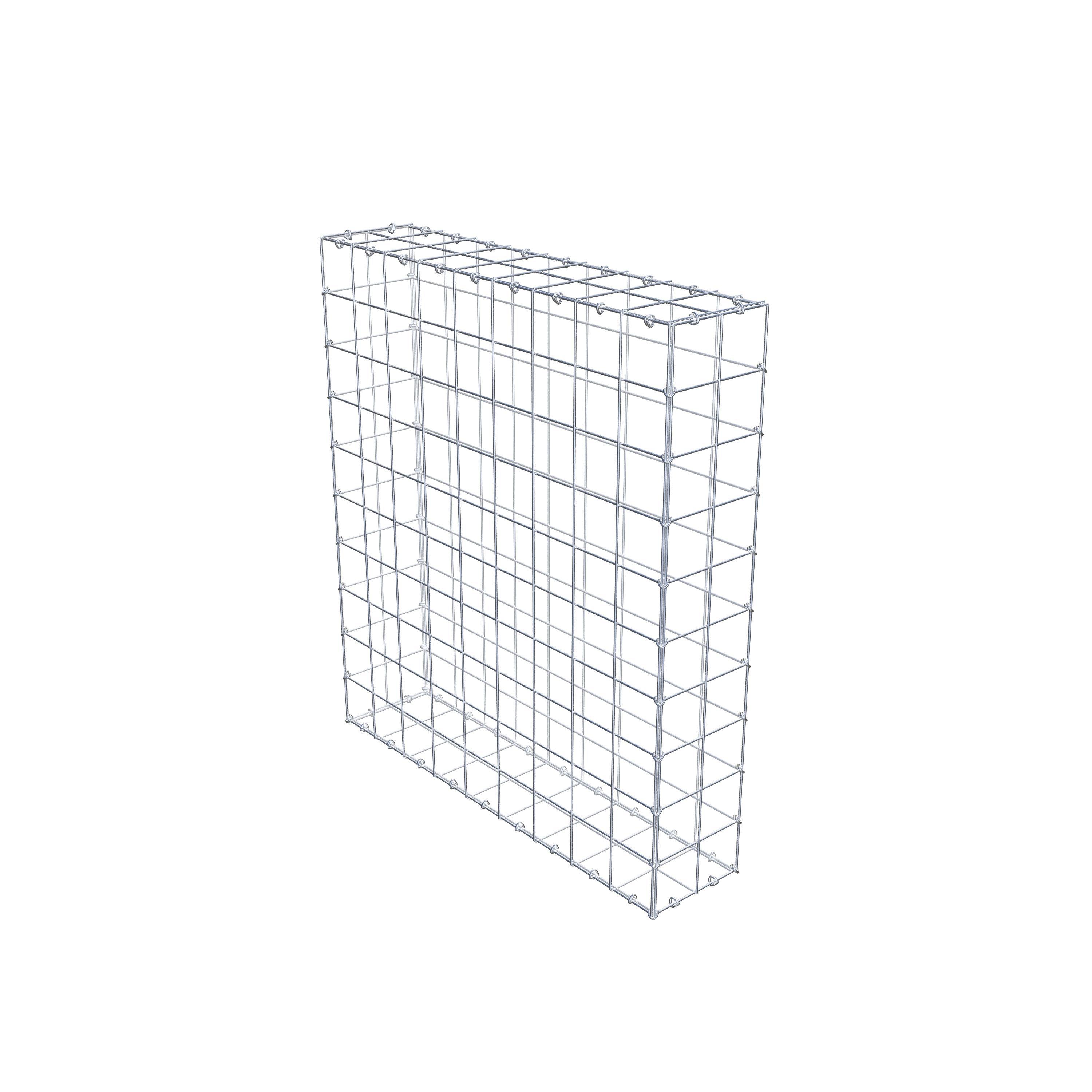 Gabion 100 cm x 90 cm x 20 cm (L x H x D), mesh size 10 cm x 10 cm, C-ring