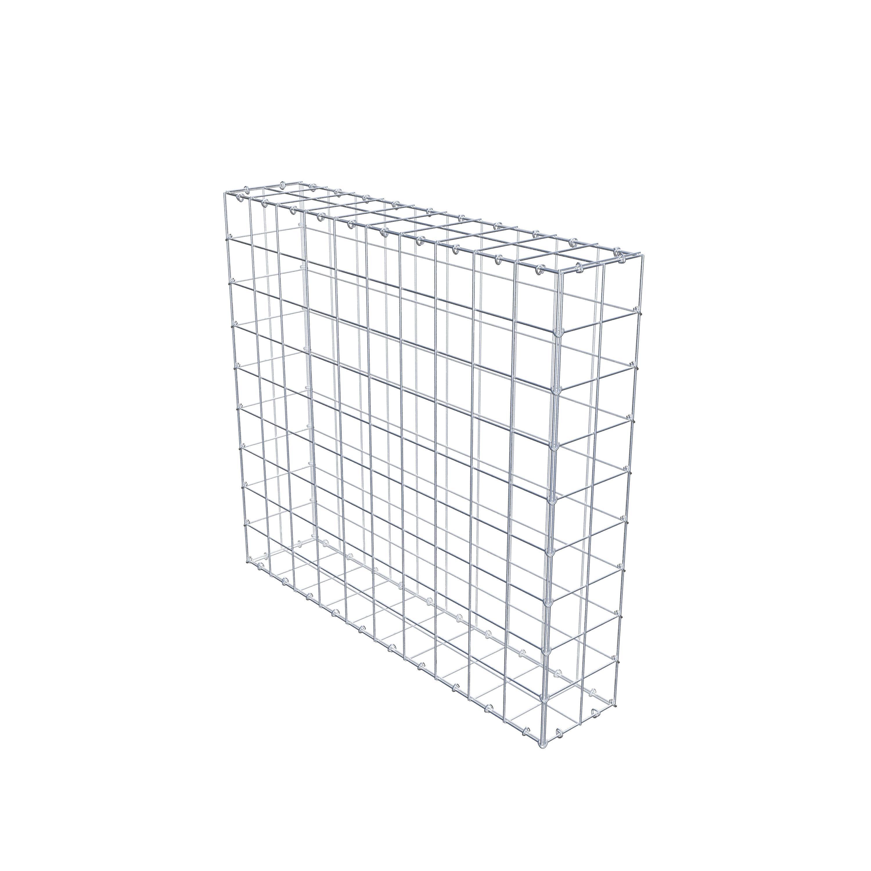 Gabion 100 cm x 90 cm x 20 cm (L x H x D), maskstorlek 10 cm x 10 cm, C-ring