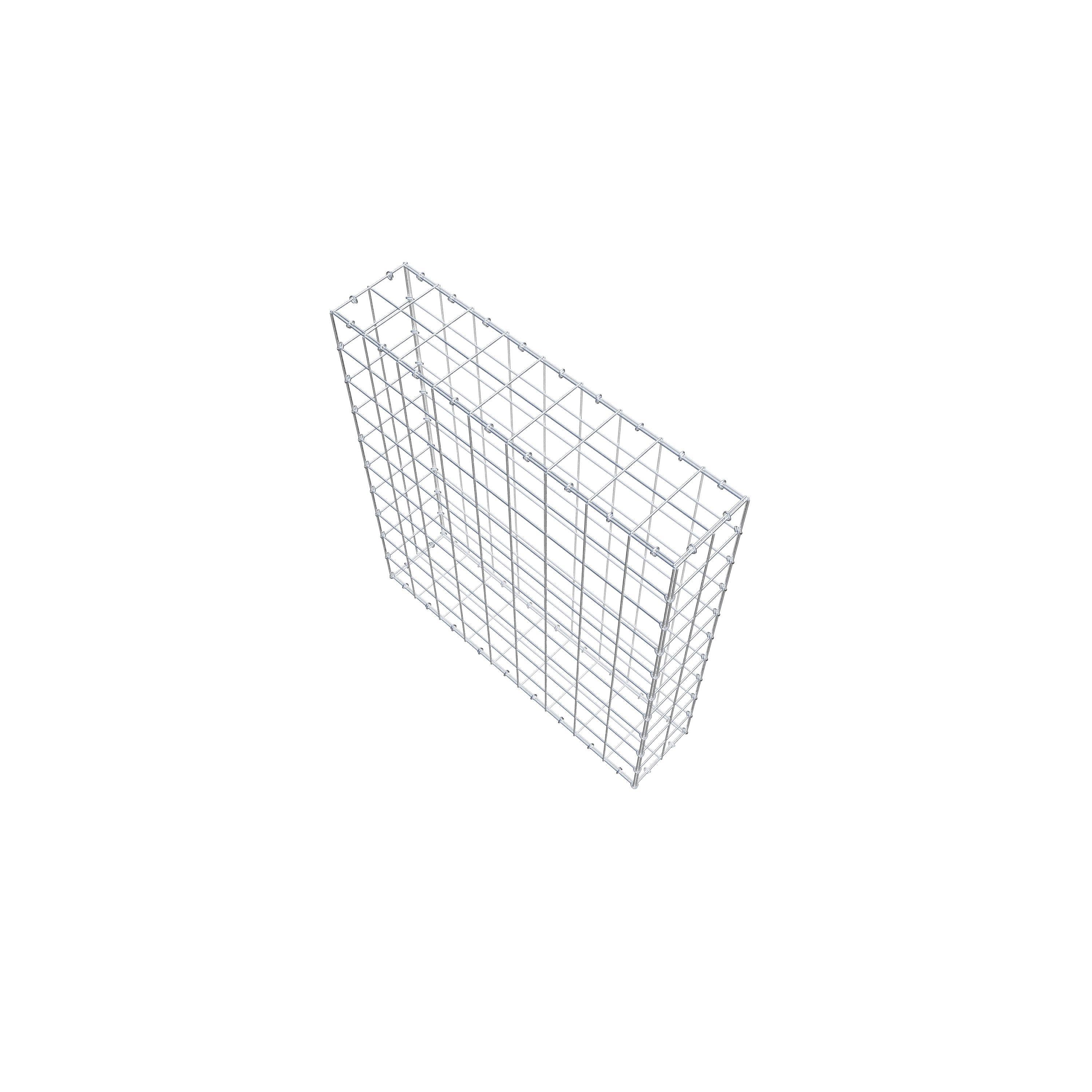 Gabion 100 cm x 90 cm x 20 cm (L x H x D), mesh size 10 cm x 10 cm, C-ring