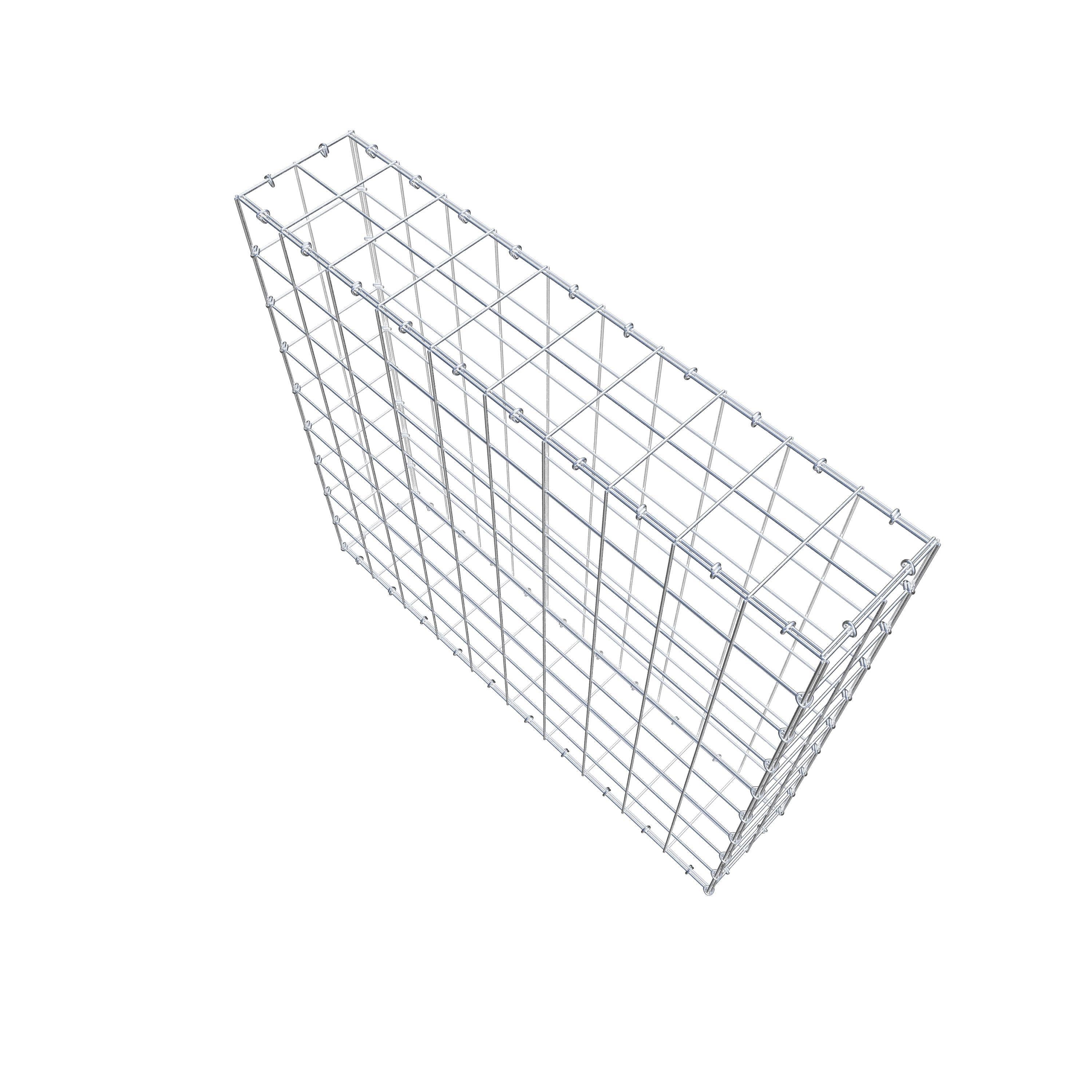 Gabion 100 cm x 90 cm x 20 cm (L x H x D), maskstorlek 10 cm x 10 cm, C-ring