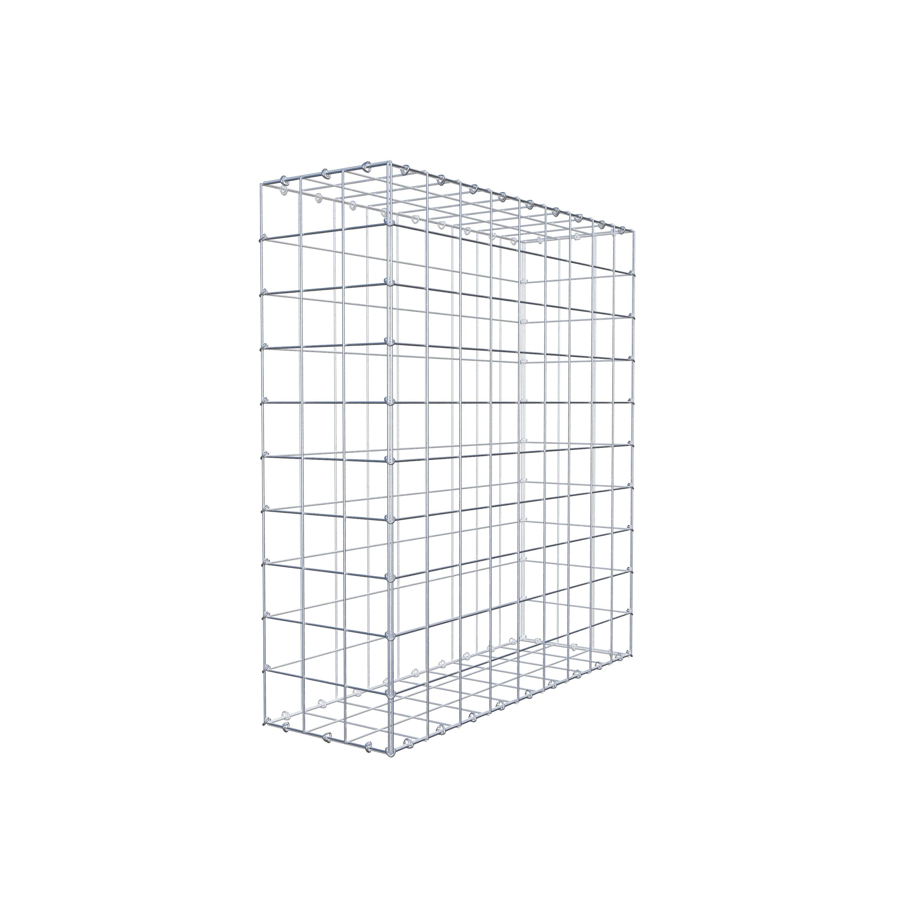 Gabion 100 cm x 90 cm x 30 cm (L x H x D), maskstorlek 10 cm x 10 cm, C-ring