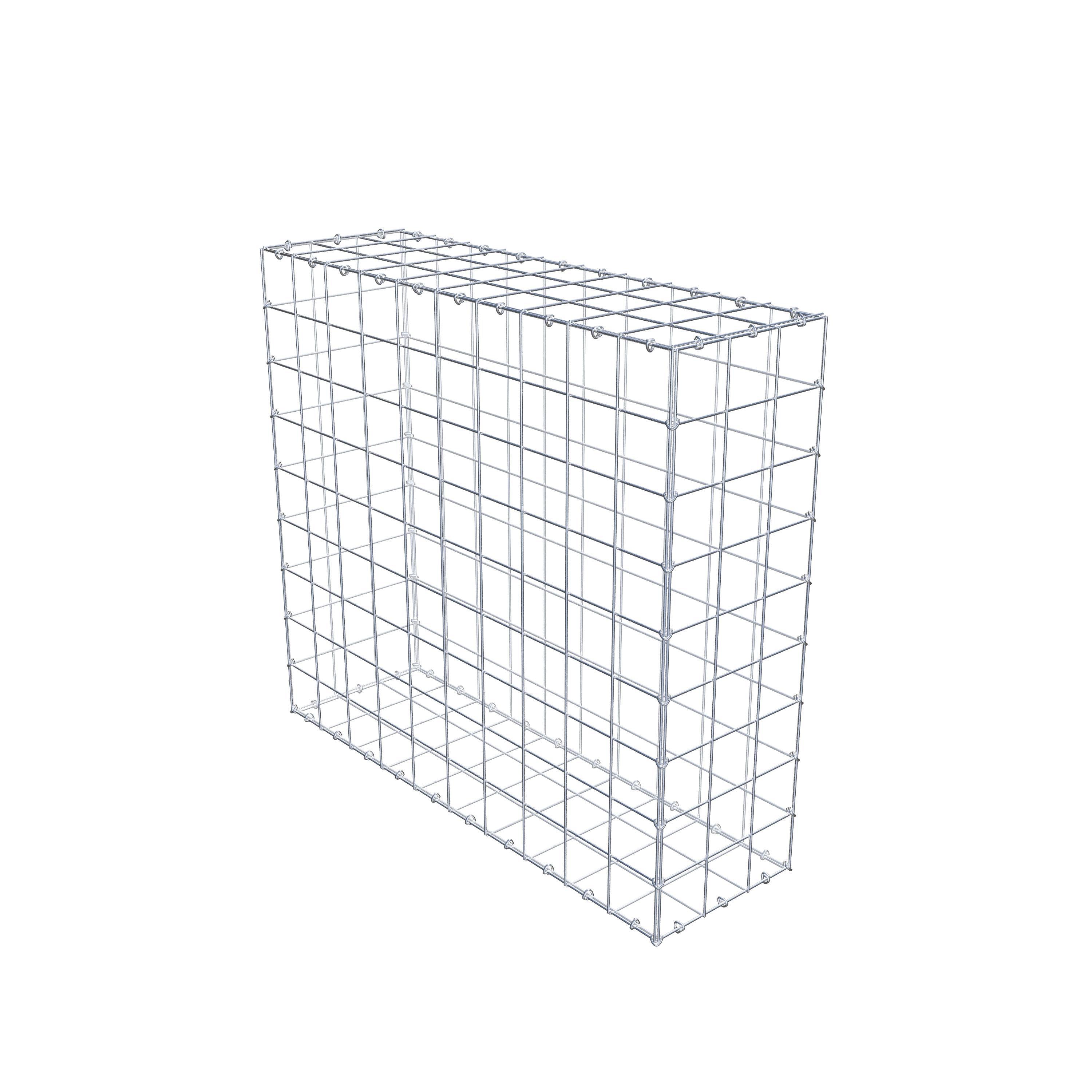 Gabion 100 cm x 90 cm x 30 cm (L x H x D), maskstorlek 10 cm x 10 cm, C-ring