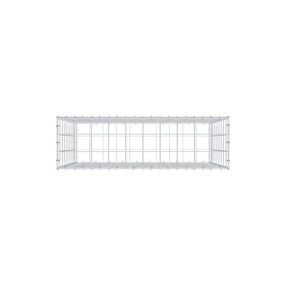 Gabbione 100 cm x 90 cm x 30 cm (L x H x P), maglia 10 cm x 10 cm, anello a C