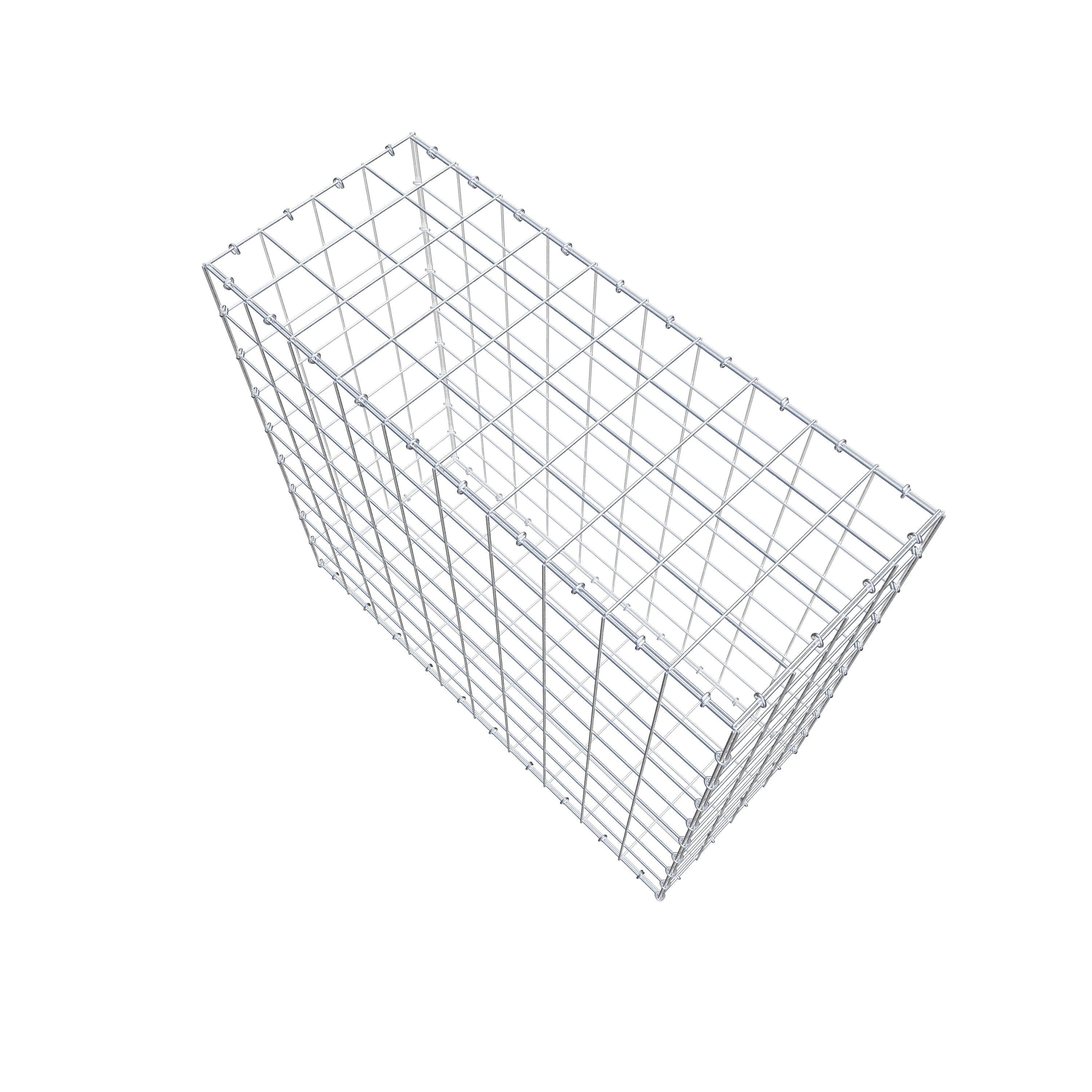 Gabion 100 cm x 90 cm x 40 cm (L x H x D), maskstorlek 10 cm x 10 cm, C-ring