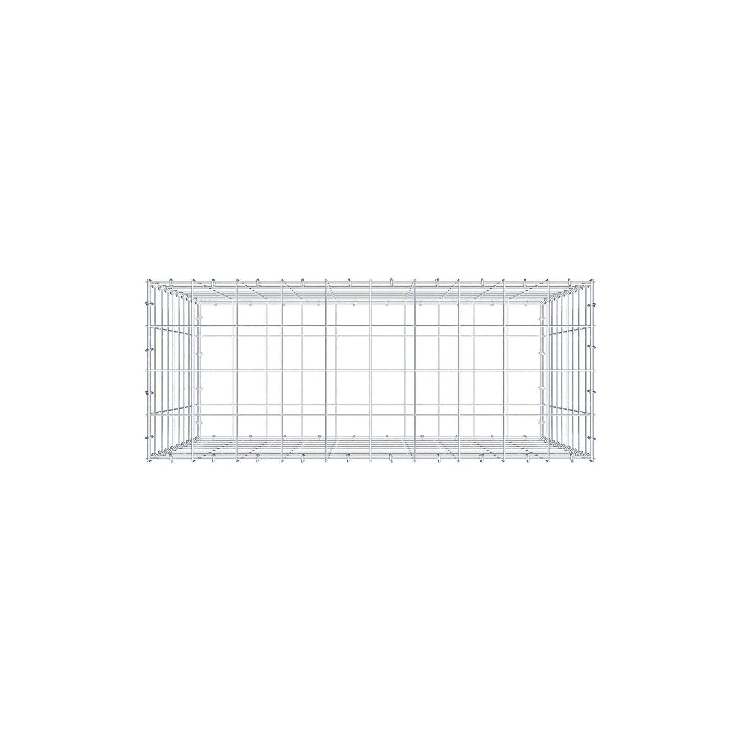 Gabion 100 cm x 90 cm x 40 cm (L x H x P), mailles 10 cm x 10 cm, anneau en C
