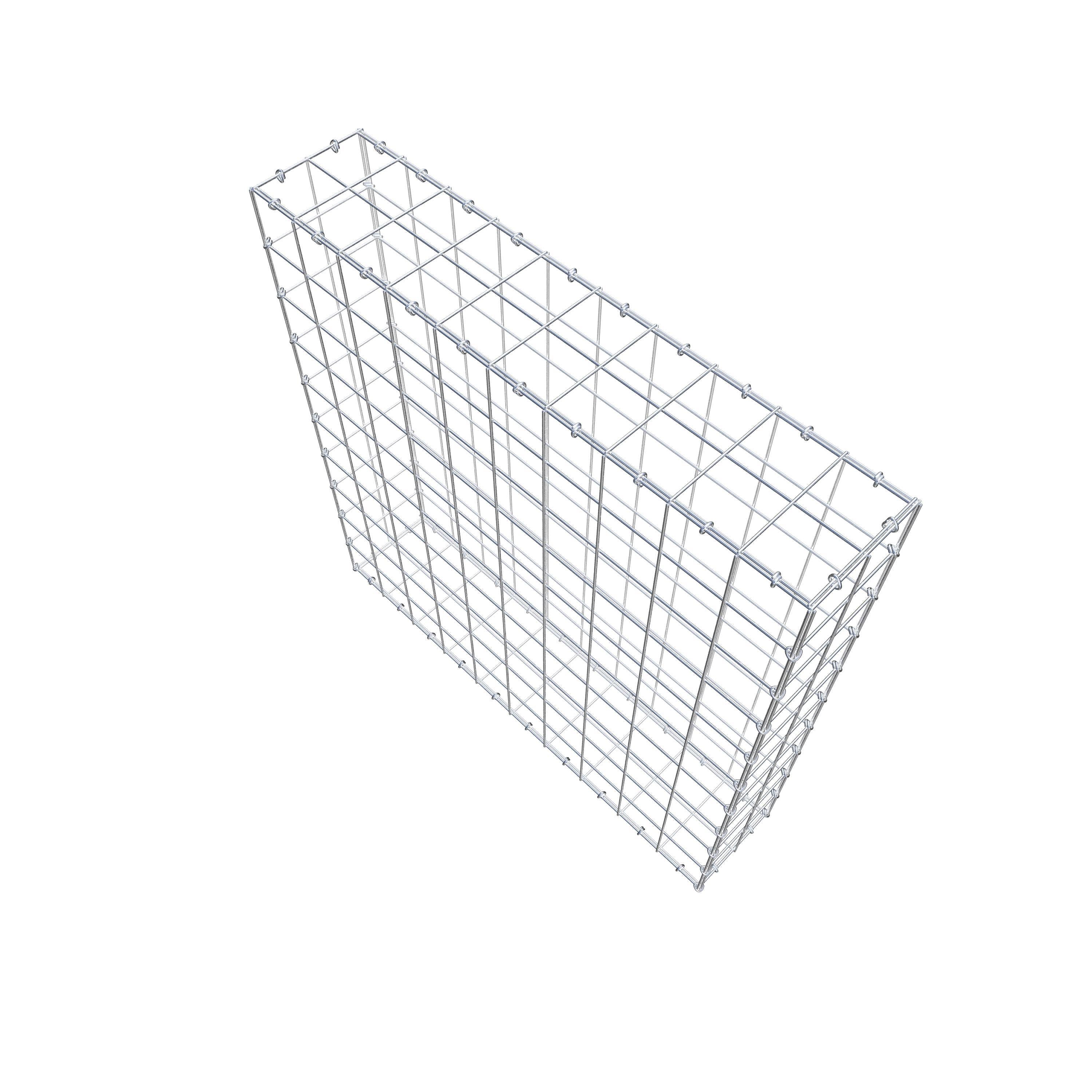 Gabion 100 cm x 100 cm x 20 cm (L x H x D), maskstorlek 10 cm x 10 cm, C-ring