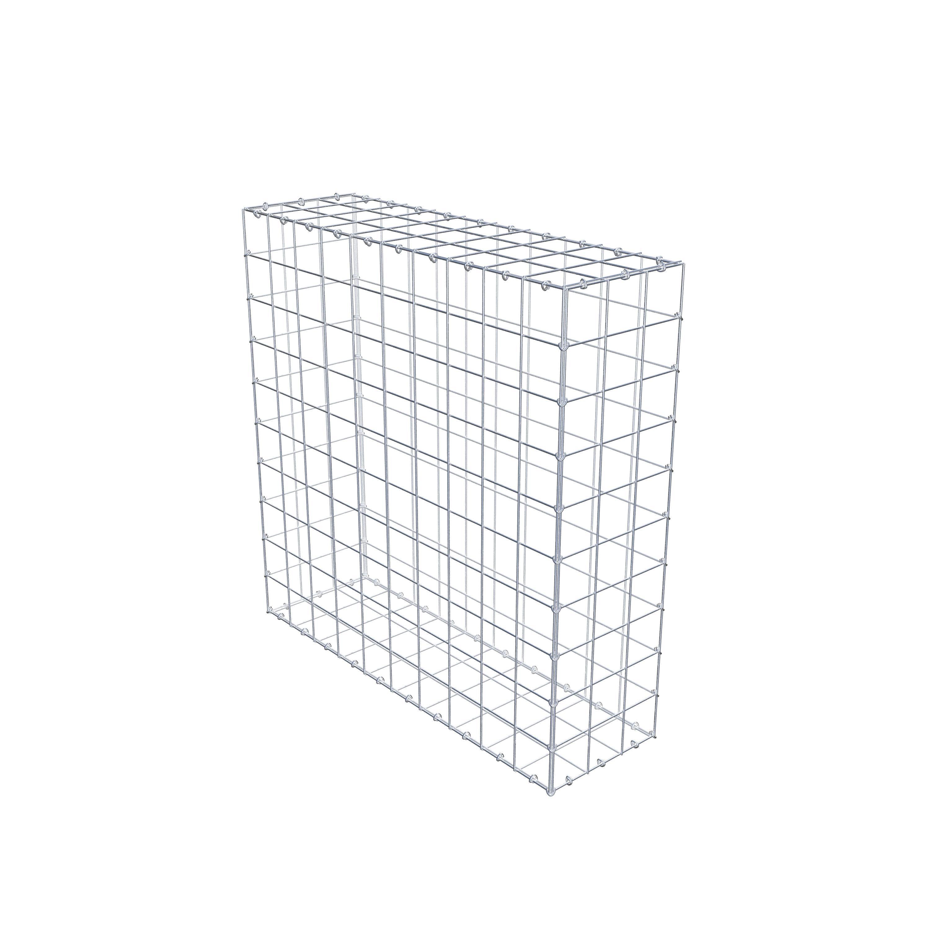 Gabion 100 cm x 100 cm x 30 cm (L x H x D), maskstorlek 10 cm x 10 cm, C-ring