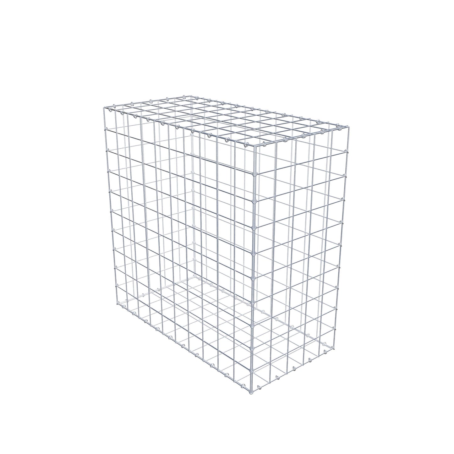Gabion 100 cm x 100 cm x 50 cm (L x H x P), mailles 10 cm x 10 cm, anneau en C