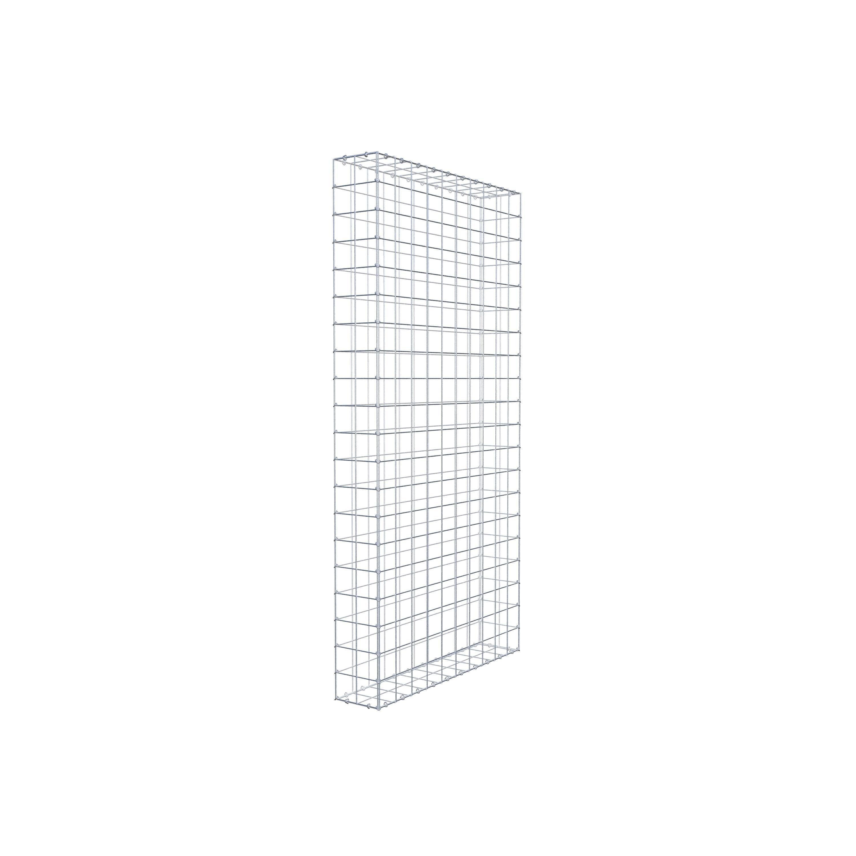 Gabion 200 cm x 100 cm x 20 cm (L x H x D), mesh size 10 cm x 10 cm, C-ring