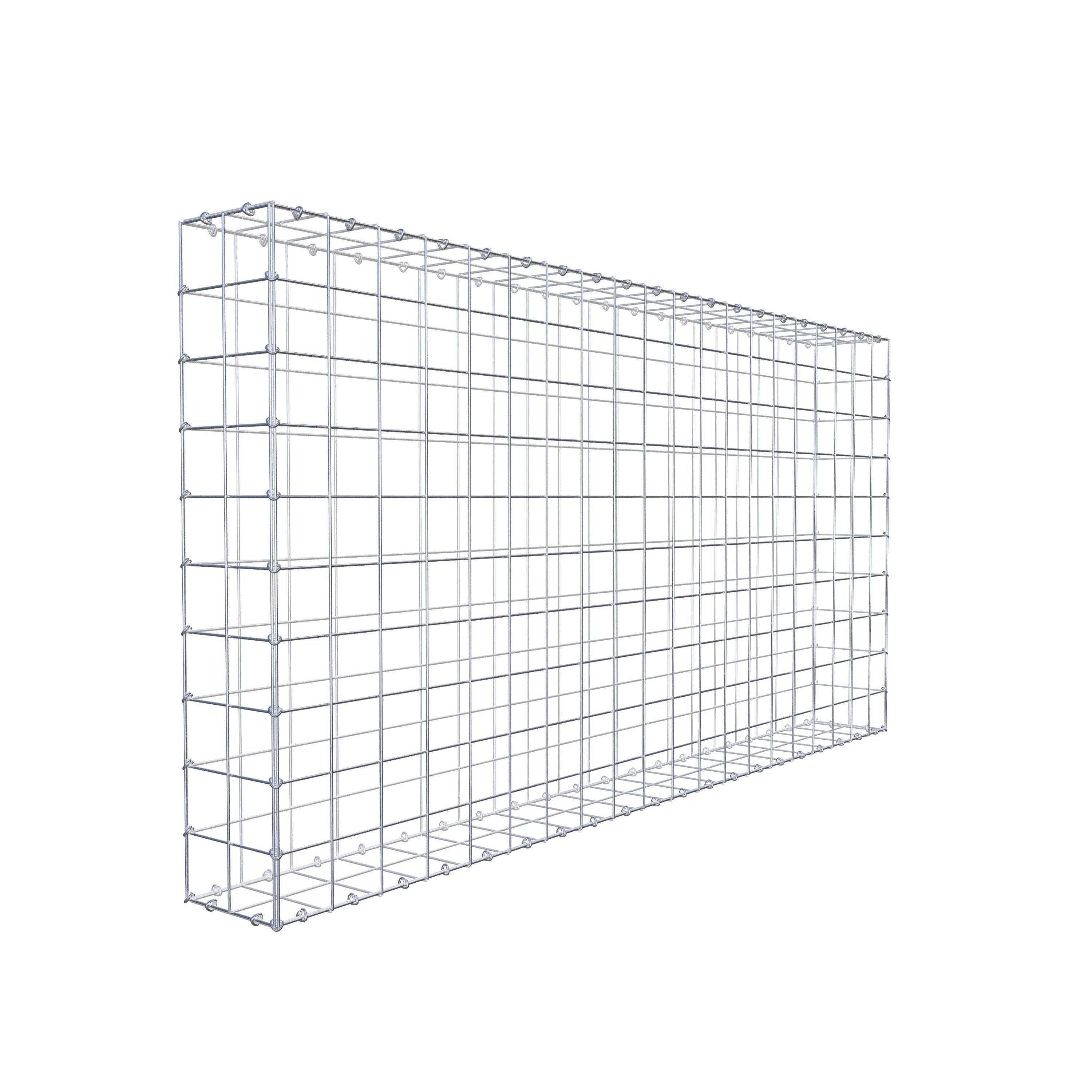 Gabion 200 cm x 100 cm x 20 cm (L x H x D), maskestørrelse 10 cm x 10 cm, C-ring