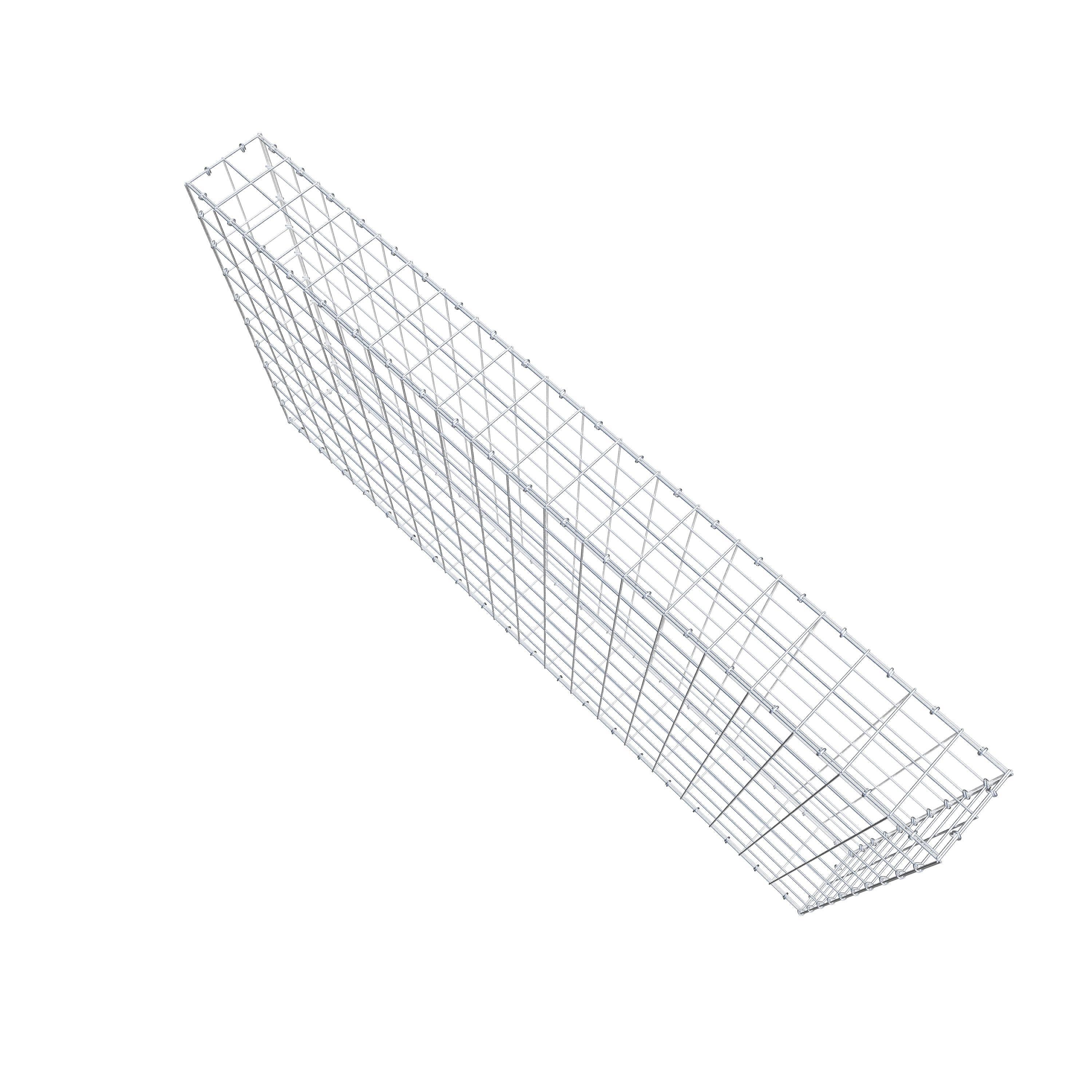 Gabion 200 cm x 100 cm x 20 cm (L x H x D), mesh size 10 cm x 10 cm, C-ring