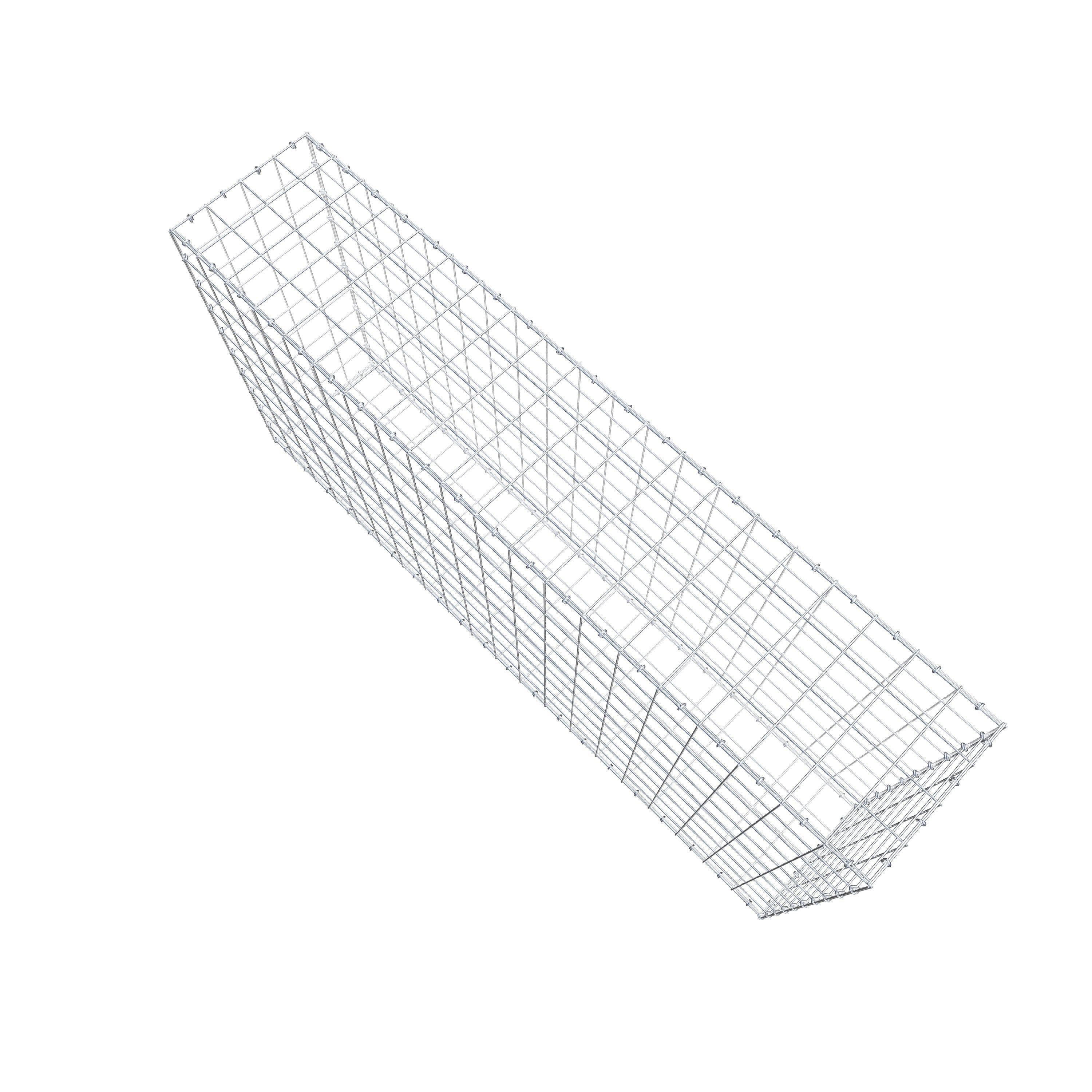 Gabione 200 cm x 100 cm x 40 cm (L x H x T), Maschenweite 10 cm x 10 cm, C-Ring