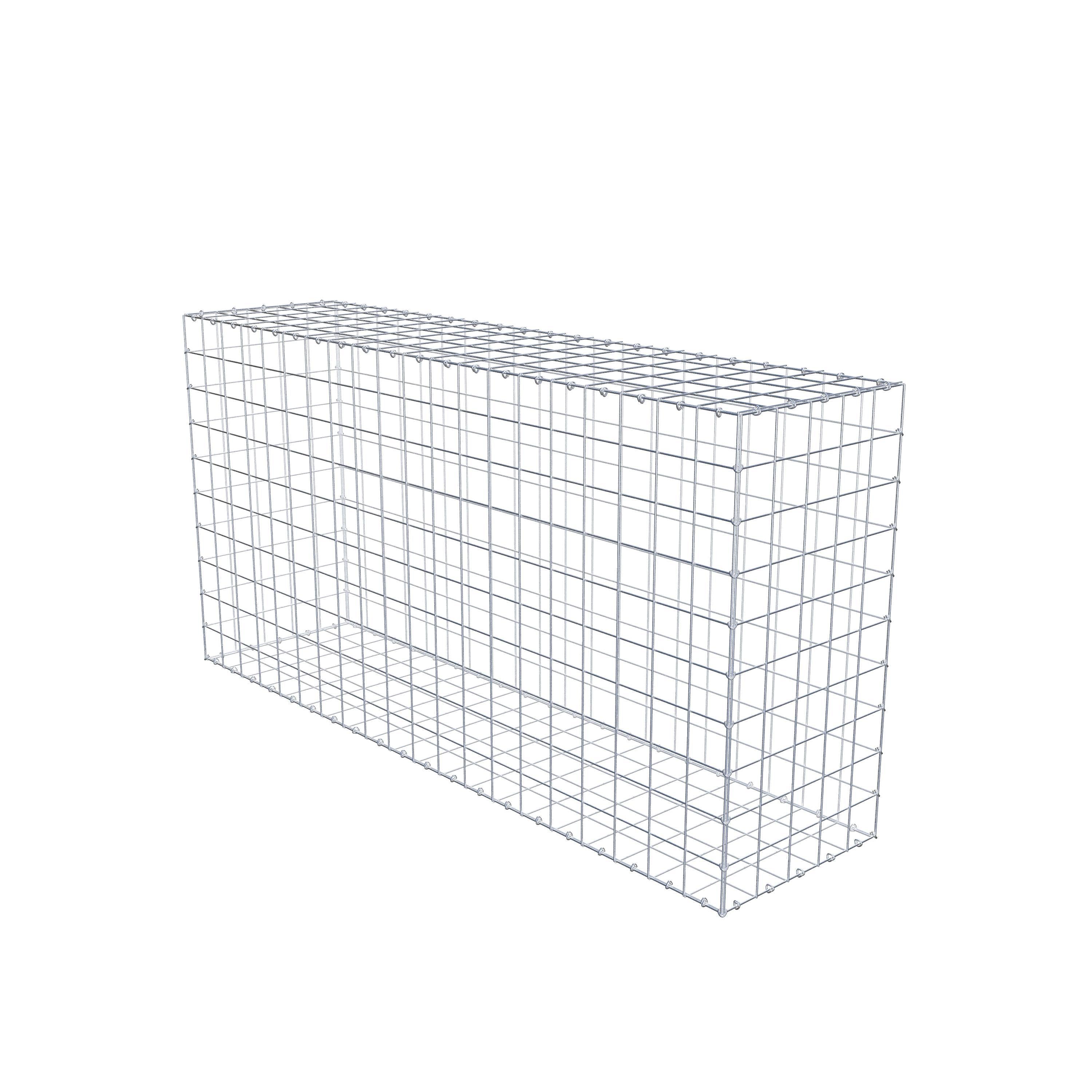 Gabion 200 cm x 100 cm x 50 cm (L x H x D), maskestørrelse 10 cm x 10 cm, C-ring