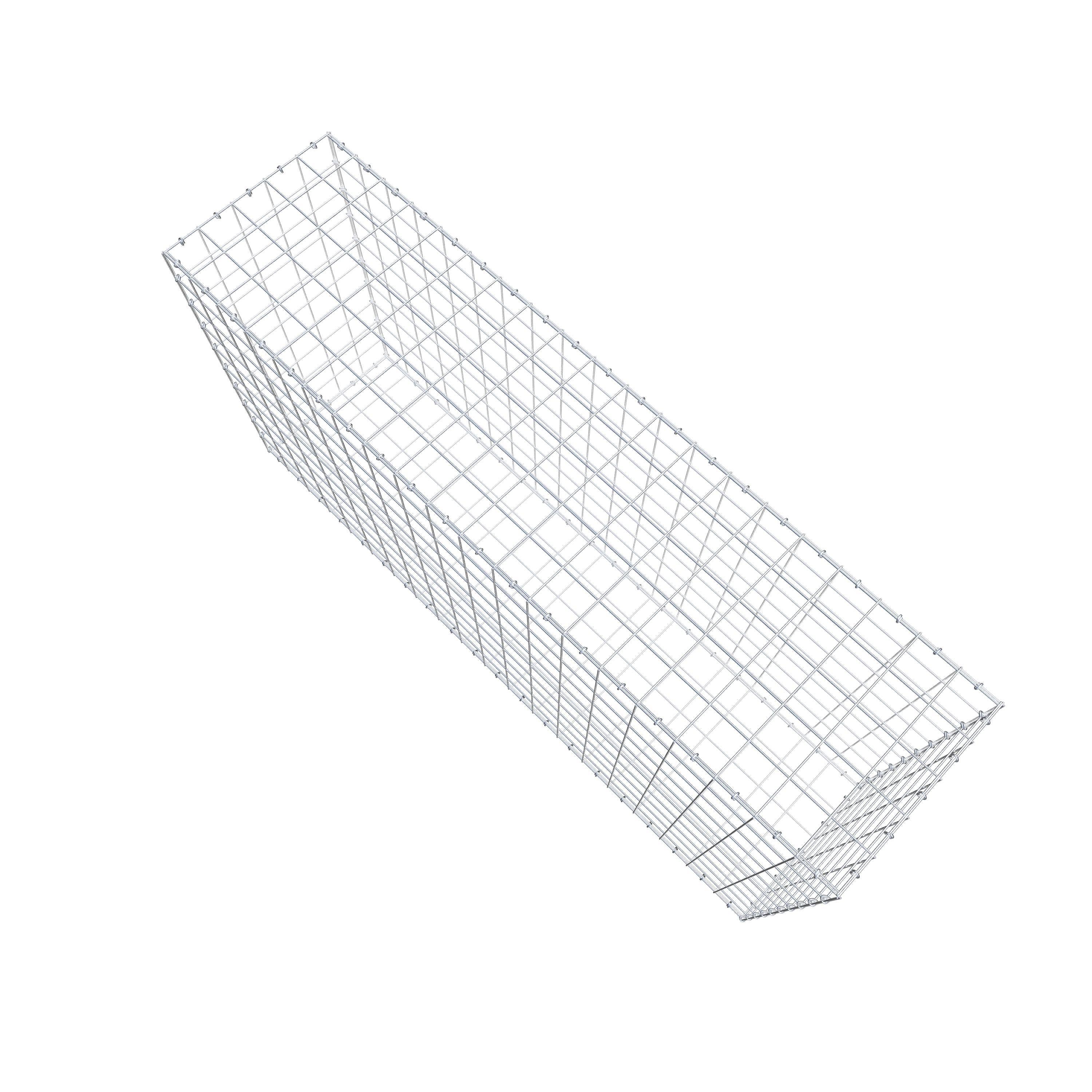 Gabion 200 cm x 100 cm x 50 cm (L x H x D), maskestørrelse 10 cm x 10 cm, C-ring