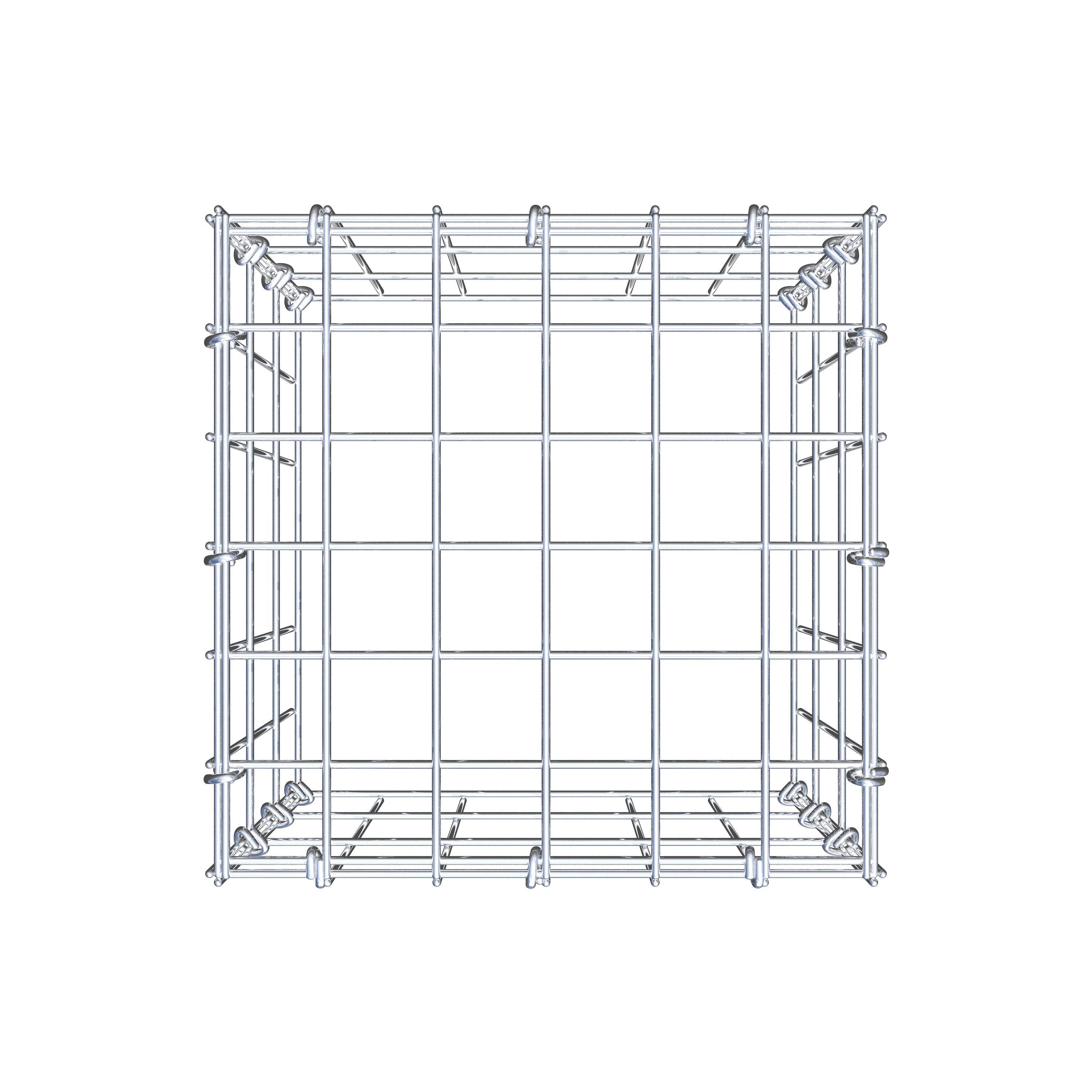 Monteret gabion type 3 30 cm x 30 cm x 30 cm (L x H x D), maskestørrelse 5 cm x 10 cm, C-ring