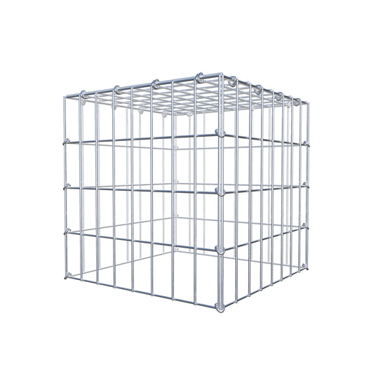 Mounted gabion type 3 40 cm x 40 cm x 40 cm (L x H x D), mesh size 5 cm x 10 cm, C-ring