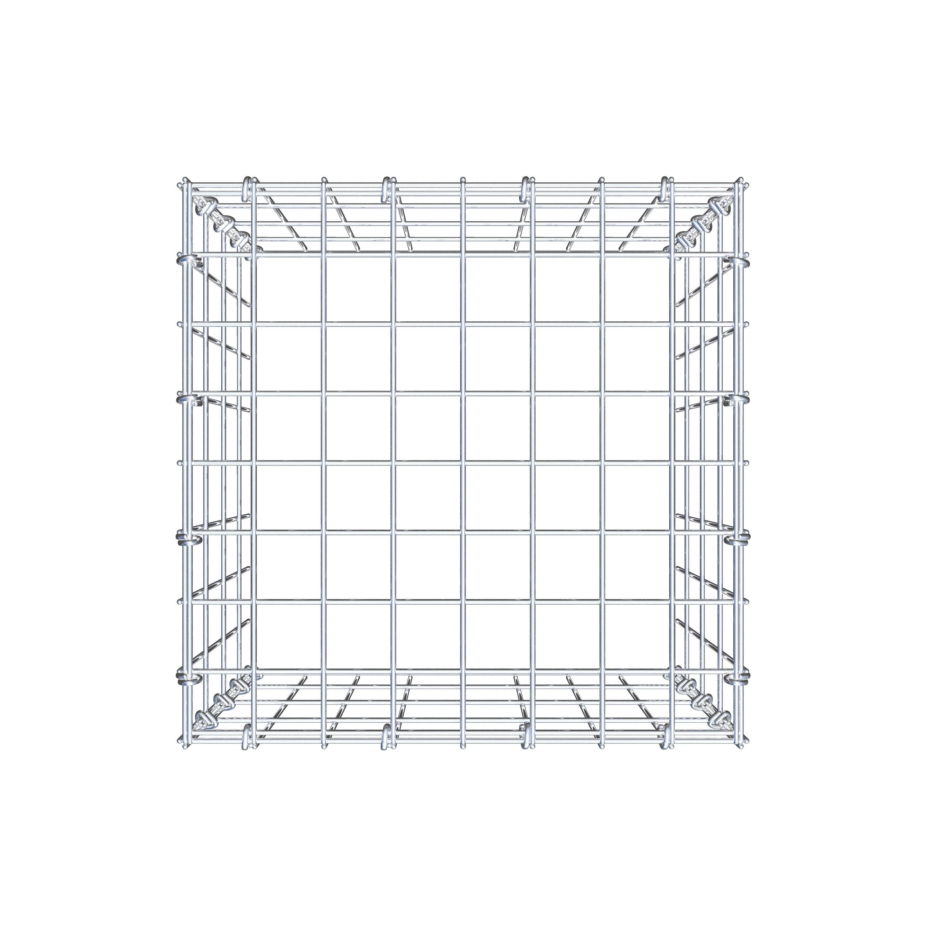 Monteret gabion type 3 40 cm x 40 cm x 40 cm (L x H x D), maskestørrelse 5 cm x 10 cm, C-ring