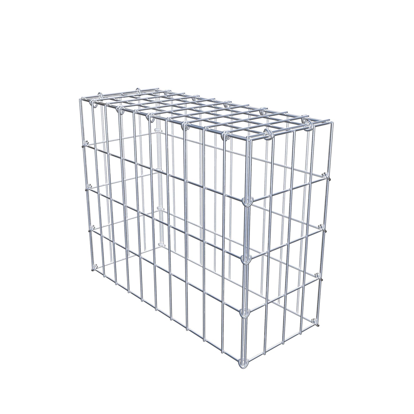 Mounted gabion type 3 50 cm x 40 cm x 20 cm (L x H x D), mesh size 5 cm x 10 cm, C-ring