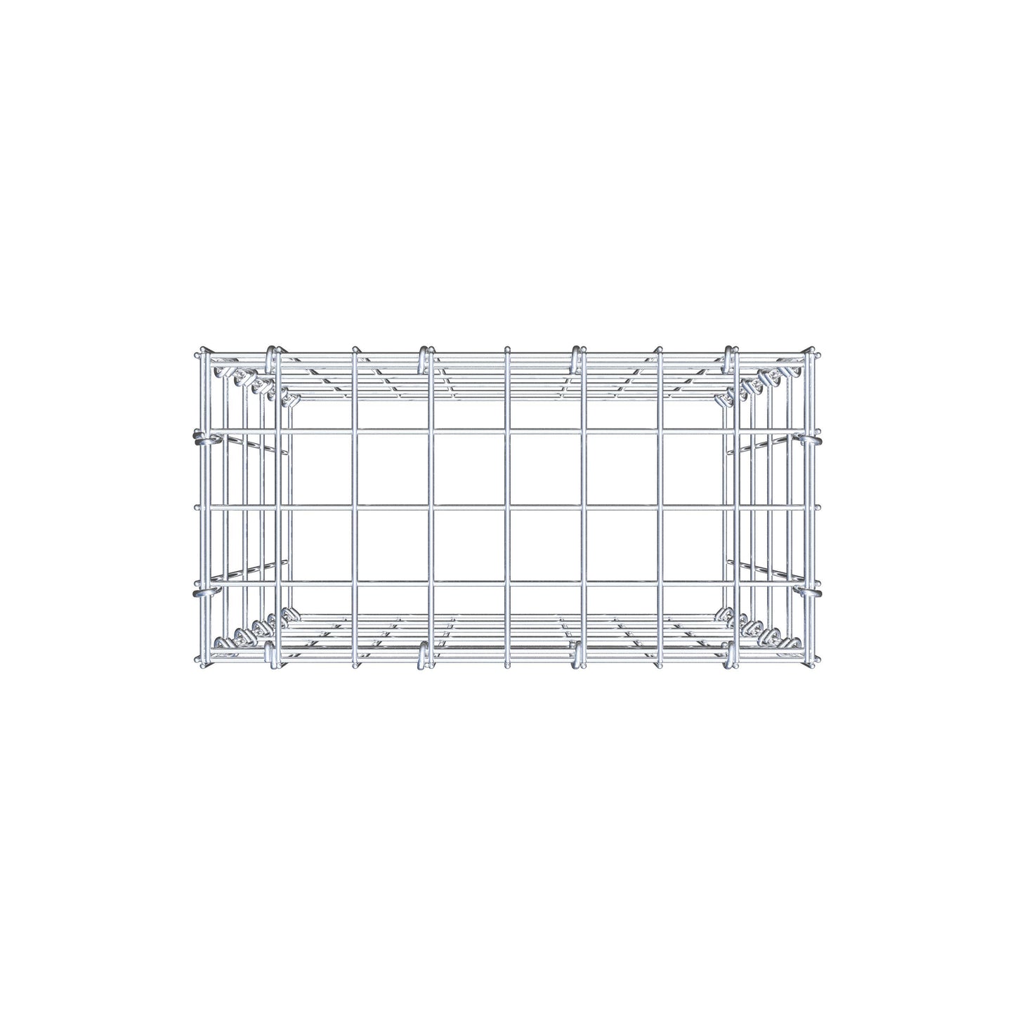 Mounted gabion type 3 50 cm x 40 cm x 20 cm (L x H x D), mesh size 5 cm x 10 cm, C-ring