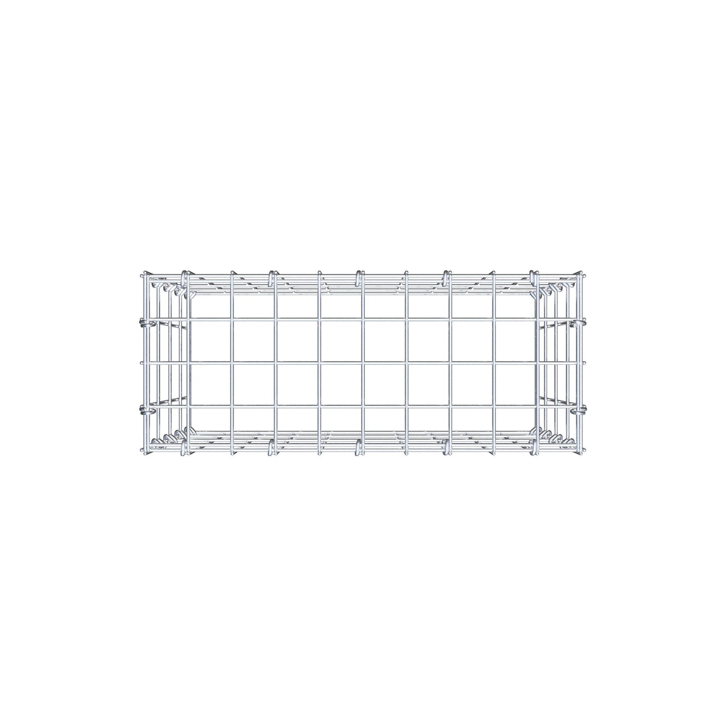 Mounted gabion type 3 50 cm x 40 cm x 20 cm (L x H x D), mesh size 5 cm x 10 cm, C-ring