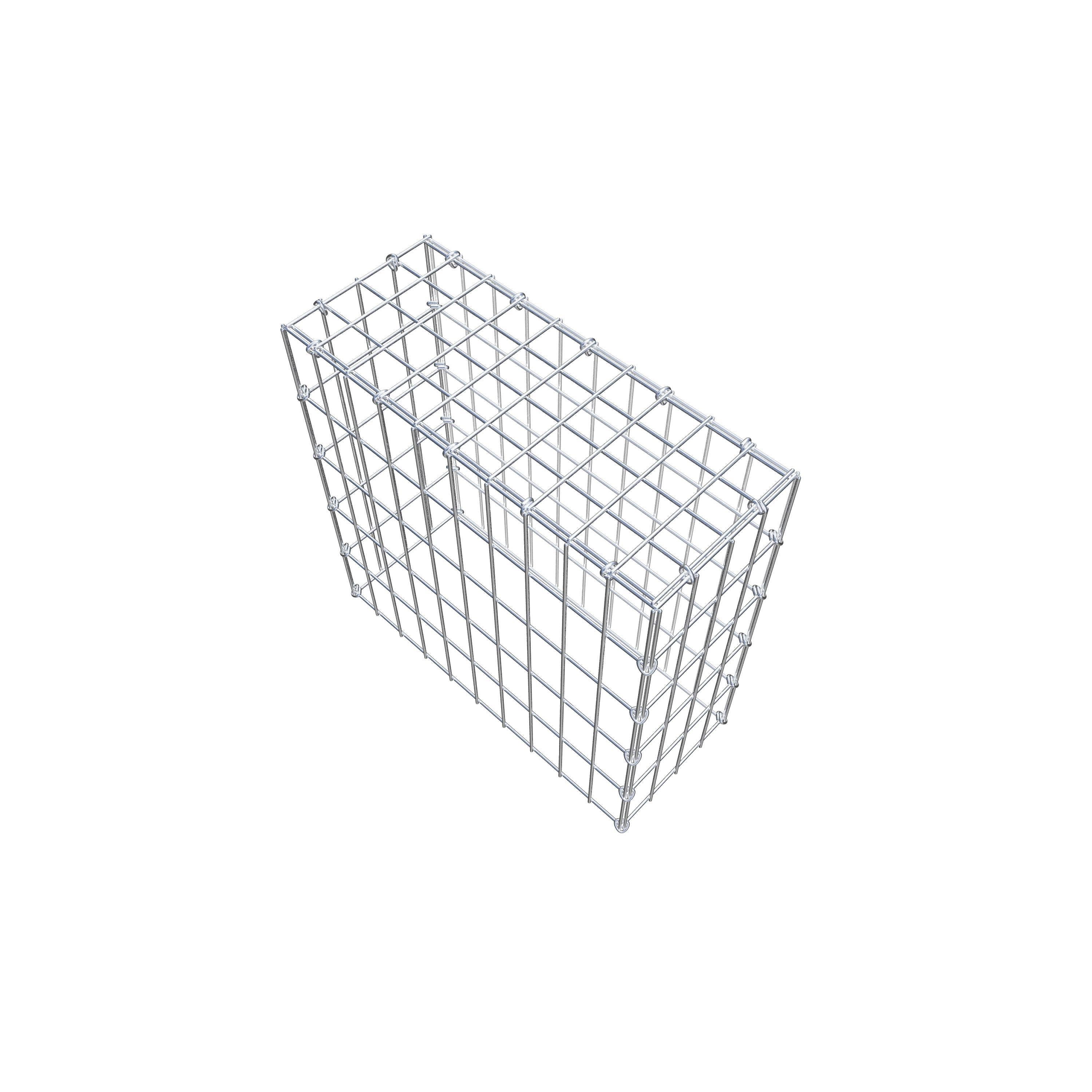 Monteret gabion type 3 50 cm x 50 cm x 20 cm (L x H x D), maskestørrelse 5 cm x 10 cm, C-ring