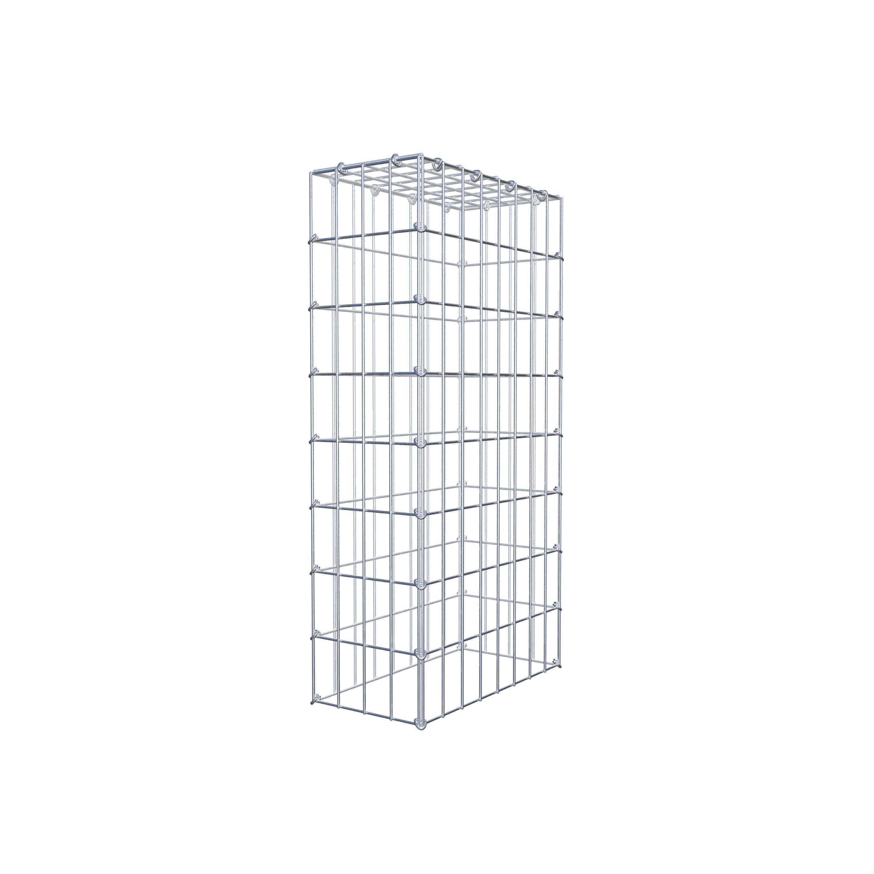 Monteret gabion type 3 80 cm x 40 cm x 20 cm (L x H x D), maskestørrelse 5 cm x 10 cm, C-ring