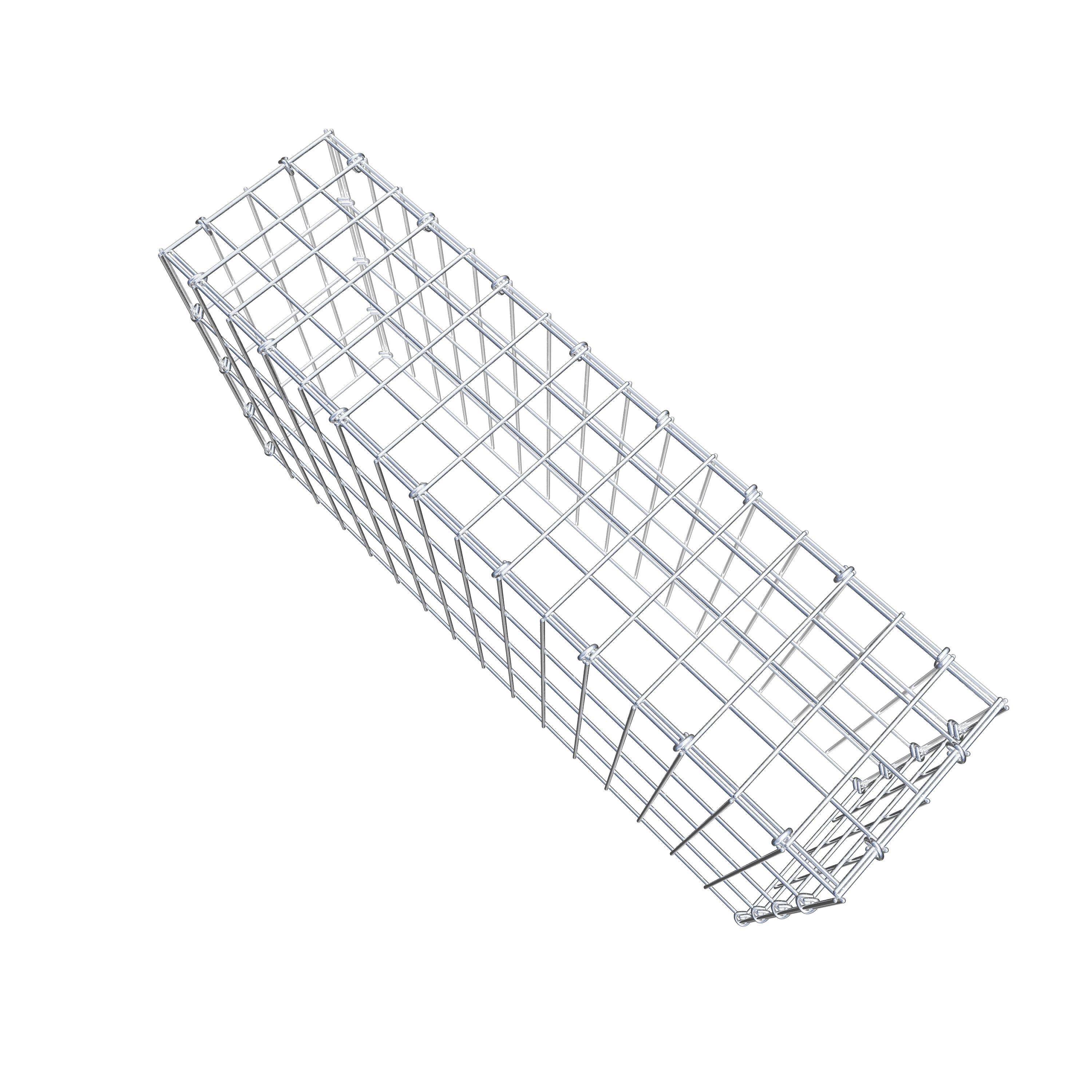 Mounted gabion type 3 80 cm x 40 cm x 20 cm (L x H x D), mesh size 5 cm x 10 cm, C-ring