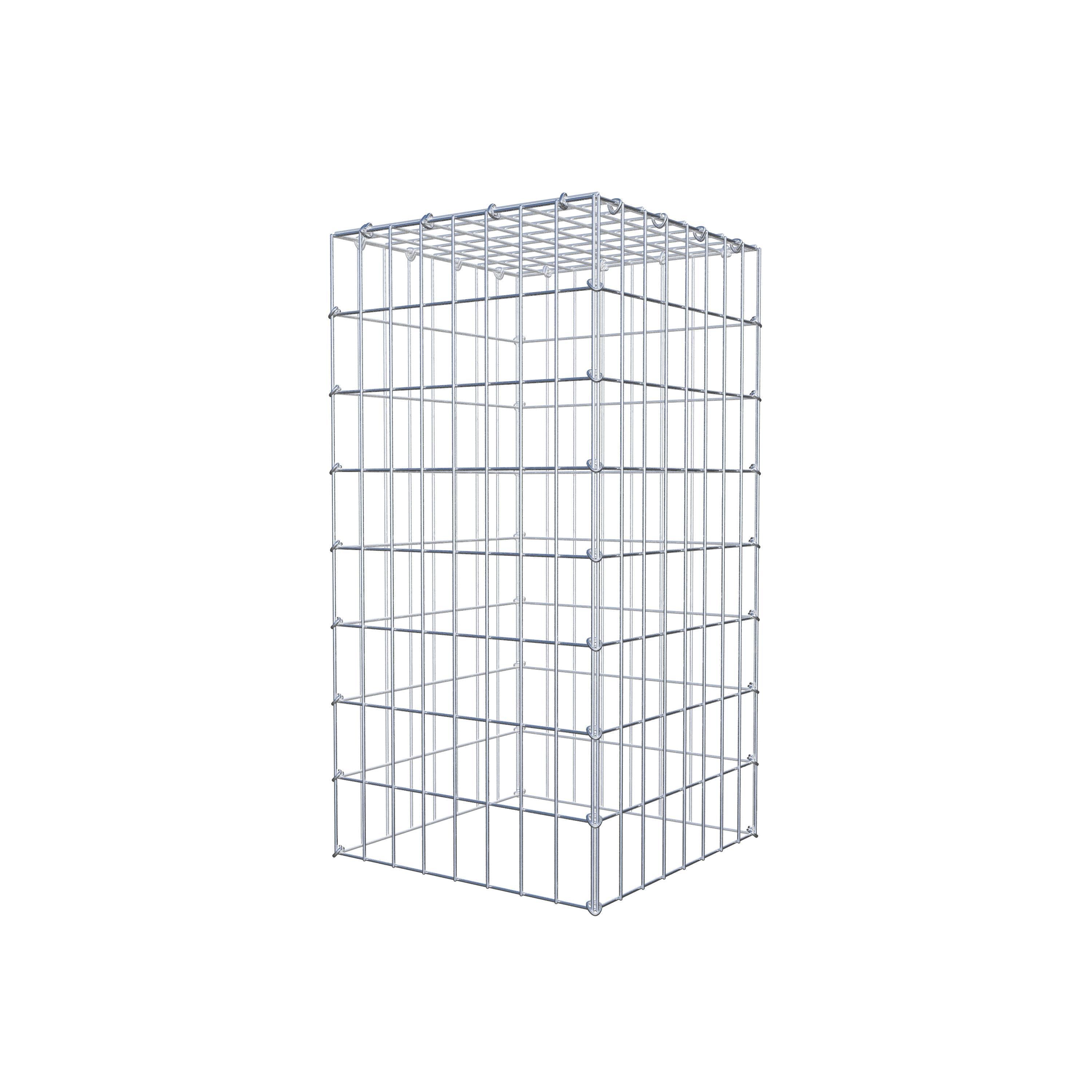 Monteret gabion type 3 80 cm x 40 cm x 40 cm (L x H x D), maskestørrelse 5 cm x 10 cm, C-ring