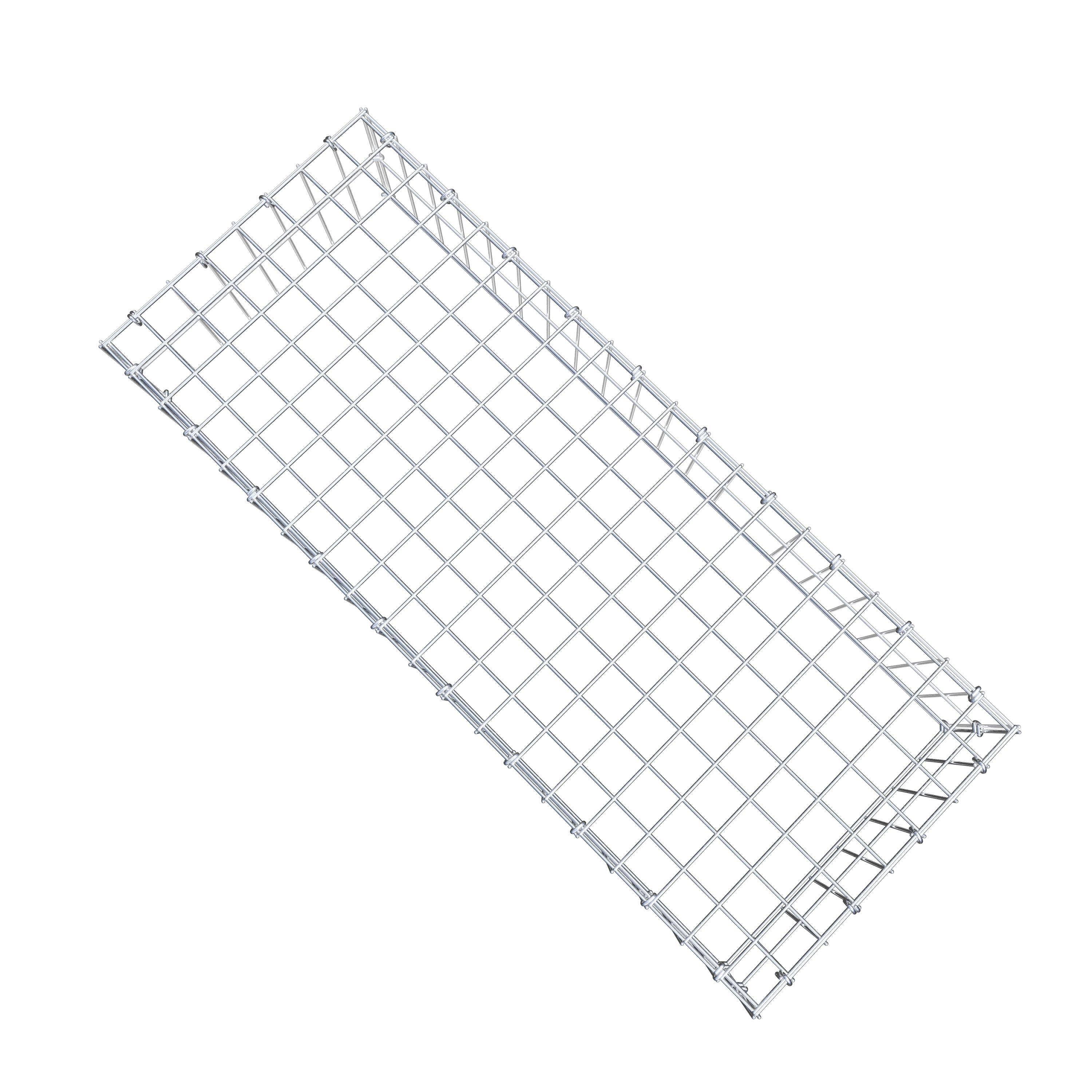 Typ 3 påbyggnadsgabion 100 cm x 20 cm x 40 cm (L x H x D), maskstorlek 5 cm x 10 cm, C-ring