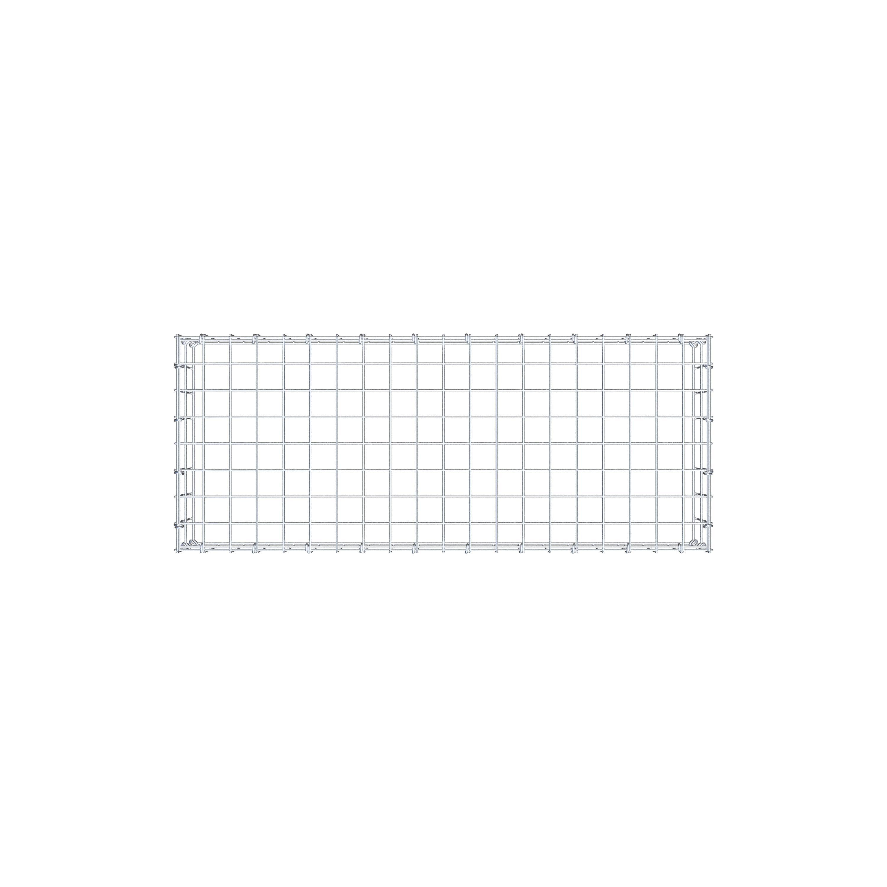 Typ 3 påbyggnadsgabion 100 cm x 20 cm x 40 cm (L x H x D), maskstorlek 5 cm x 10 cm, C-ring