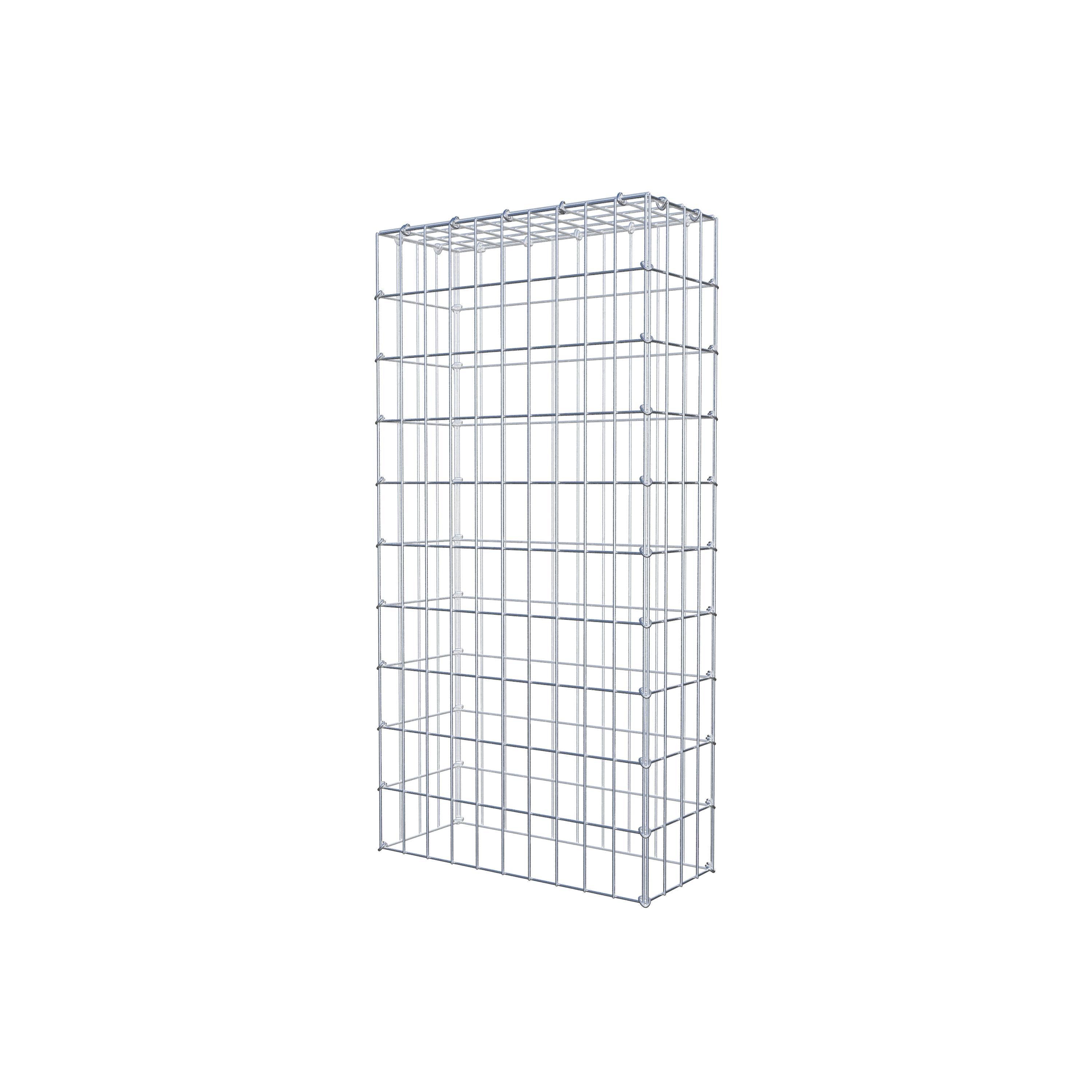 Typ 3 påbyggnadsgabion 100 cm x 20 cm x 50 cm (L x H x D), maskstorlek 5 cm x 10 cm, C-ring