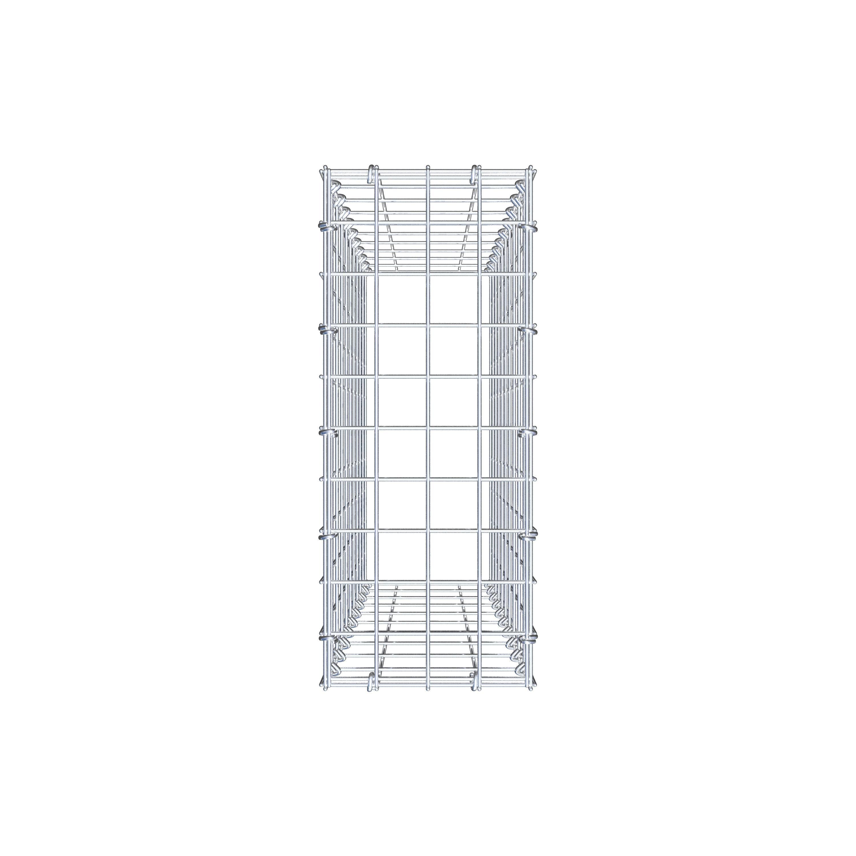 Fourche rapportée type 3 100 cm x 20 cm x 50 cm (L x H x P), mailles 5 cm x 10 cm, anneau C