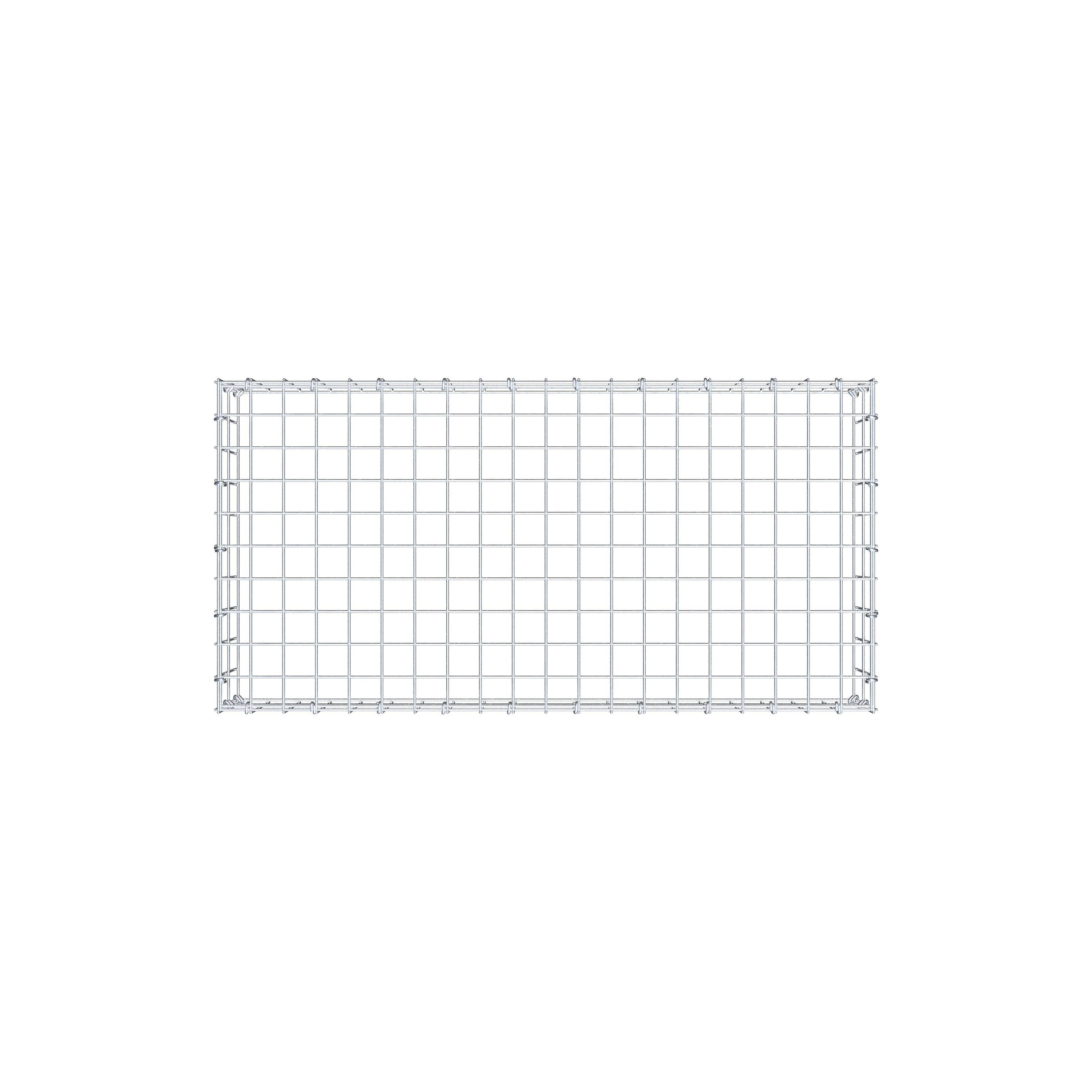 Typ 3 påbyggnadsgabion 100 cm x 20 cm x 50 cm (L x H x D), maskstorlek 5 cm x 10 cm, C-ring