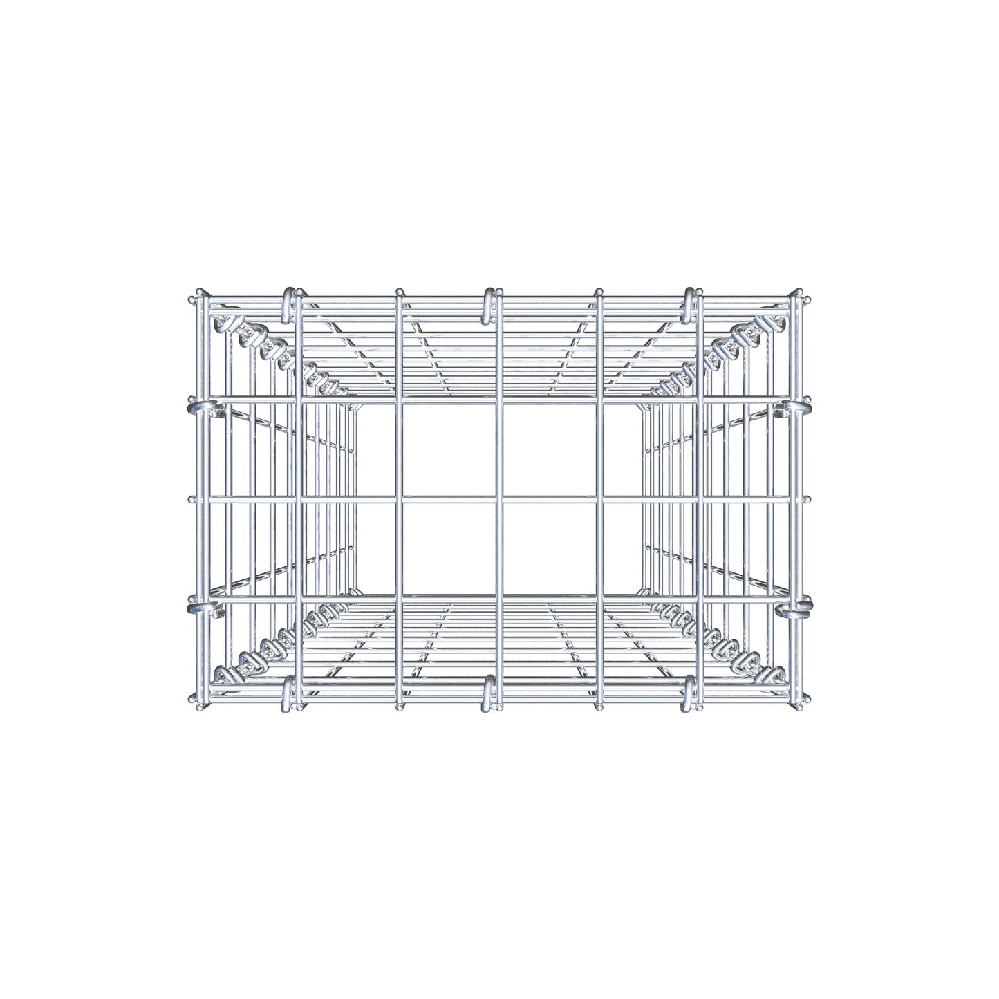 Gavión complementario de tipo 3 100 cm x 30 cm x 20 cm (largo x alto x fondo), malla 5 cm x 10 cm, anillo en C